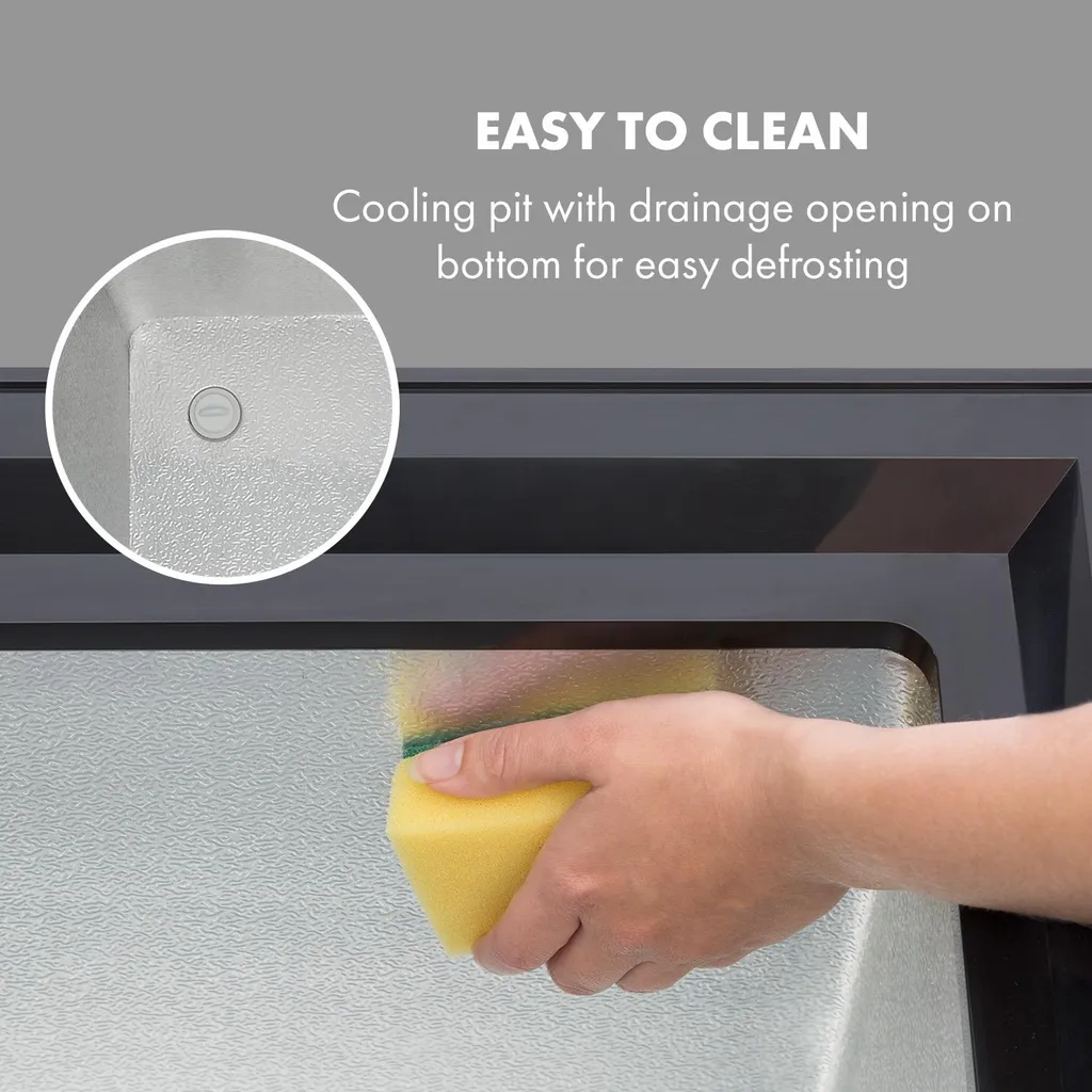 Klarstein Gefrierschrank Gefriertruhe - Tiefkühltruhe Gefrierbox - Temperaturregler - Bodenrollen - Freistehend - 50 Liter - Mattschwarz Tiefkühlschrank Freistehend Gefriertruhe Gefrierschrank Groß Kühltruhe Gefriergeräte - Image 8