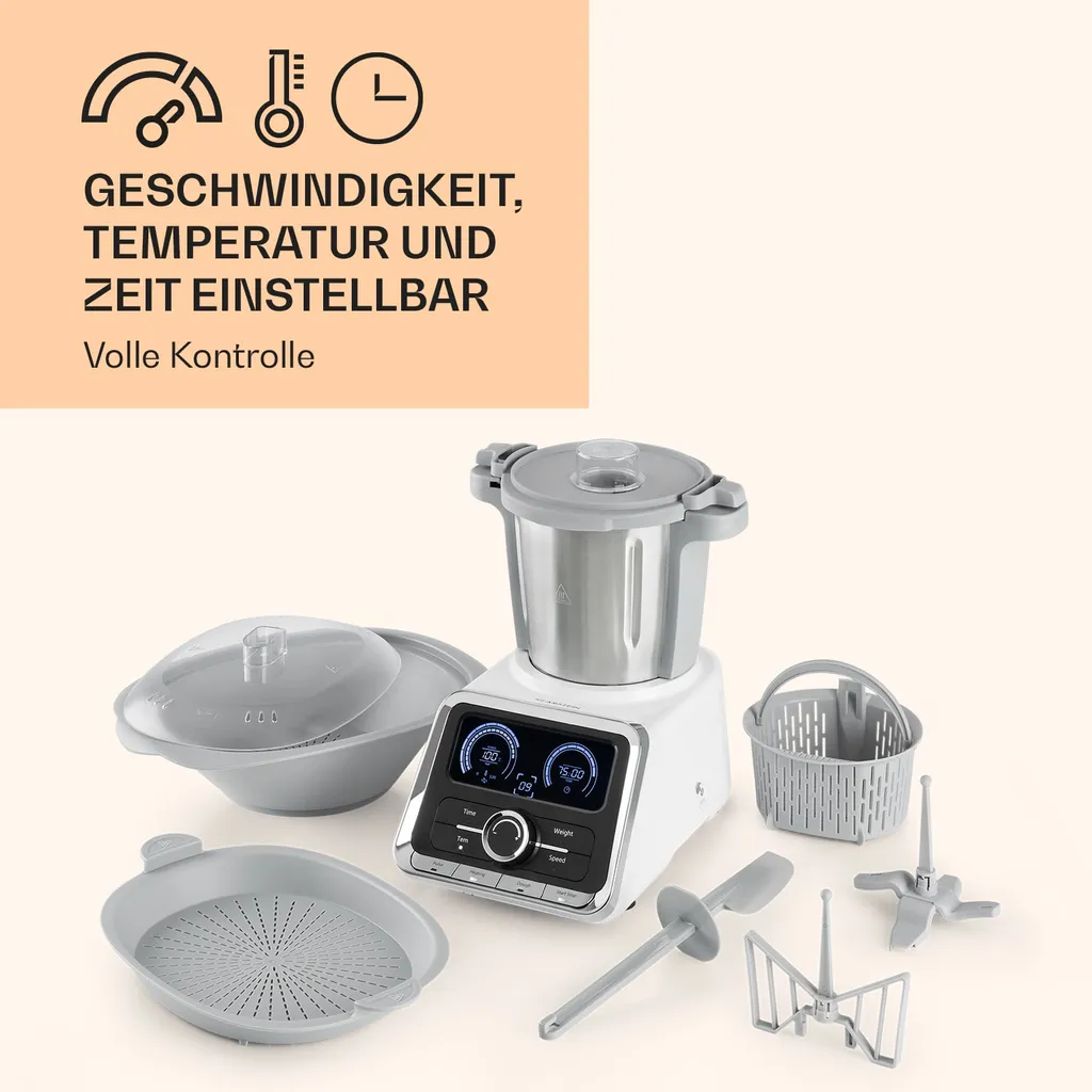 GrandPrix Küchenmaschine 500W / 1000W 2,5l Edelstahl-Rührschüssel - Image 6