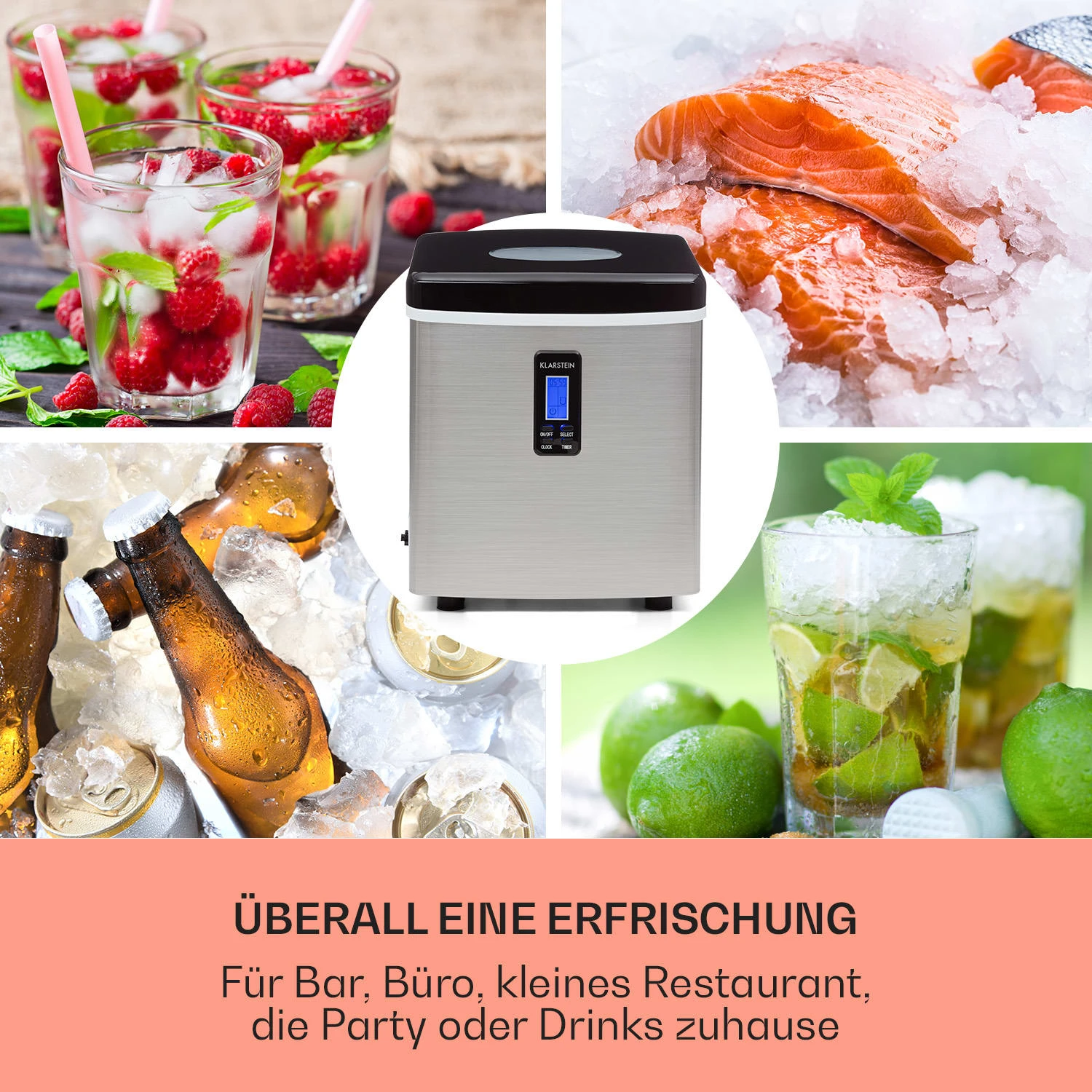 Mr. Black-Frost Eismaschine 150W Edelstahl Schwarz 15kg - Image 3
