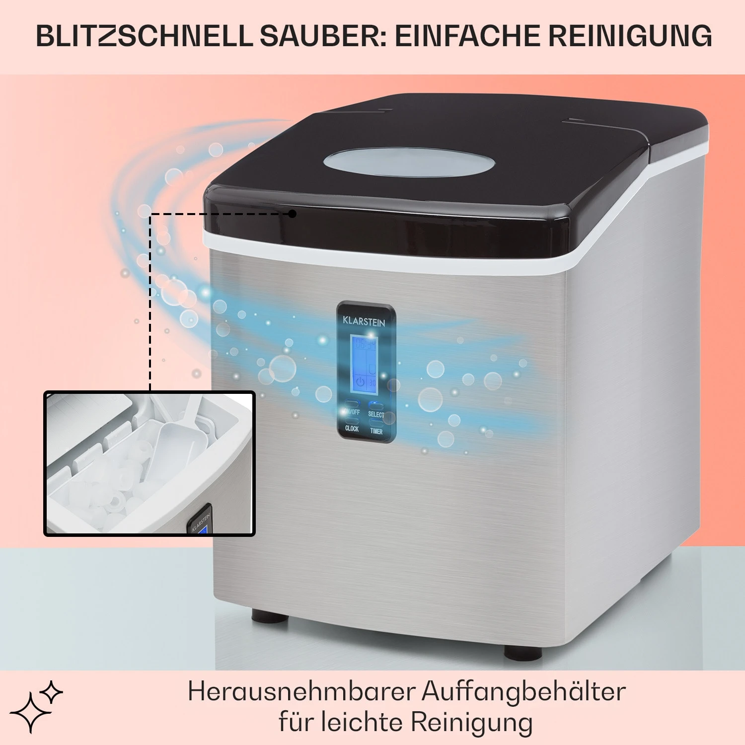 Mr. Black-Frost Eismaschine 150W Edelstahl Schwarz 15kg - Image 5