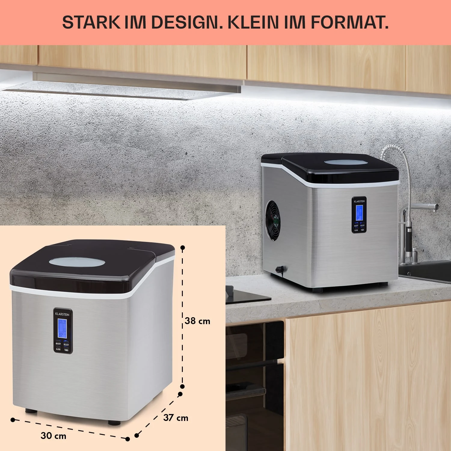 Mr. Black-Frost Eismaschine 150W Edelstahl Schwarz 15kg - Image 6