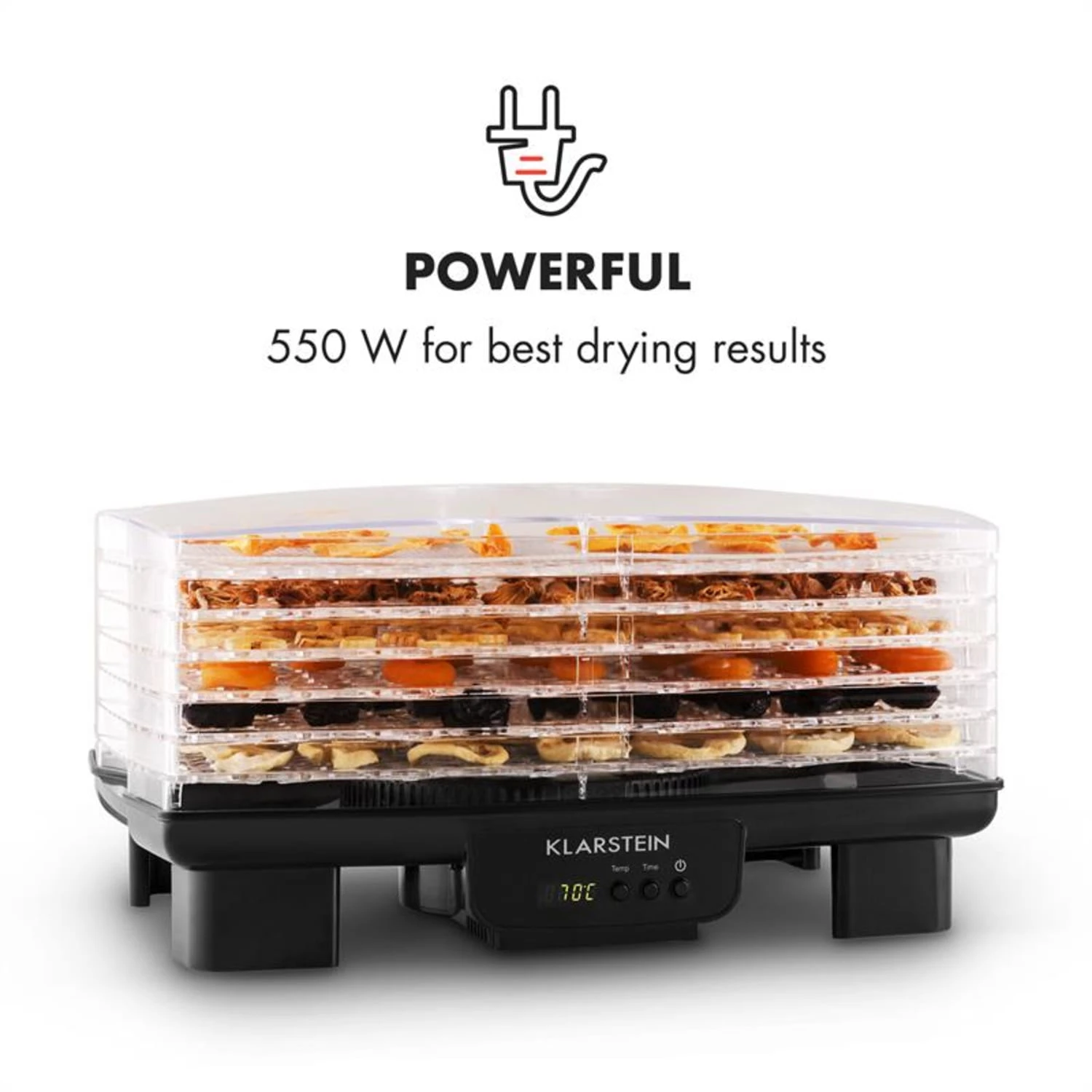 Bananarama Dörrautomat Schwarz 550W Trockner Dehydrator 6 Etagen - Image 4
