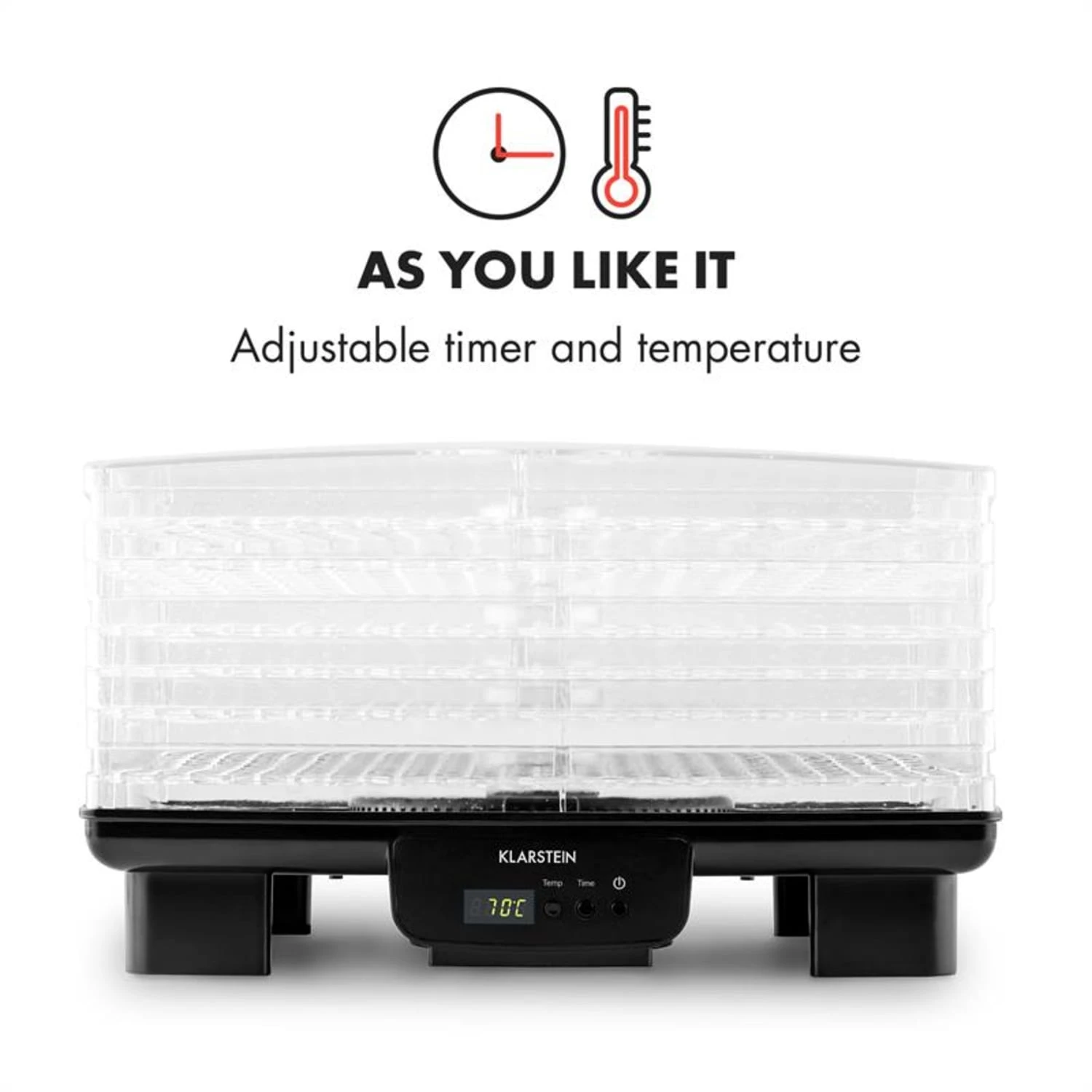 Bananarama Dörrautomat Schwarz 550W Trockner Dehydrator 6 Etagen - Image 5