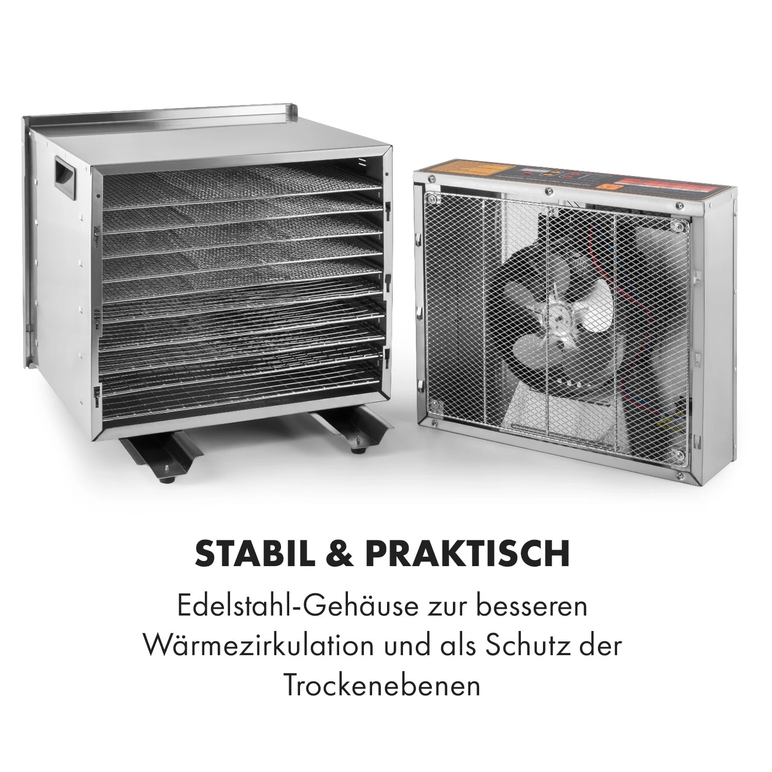 Fruit Jerky Steel 10 Dörrautomat 10 Etagen 1000 W Fläche: 1,5 M² Timer - Image 7