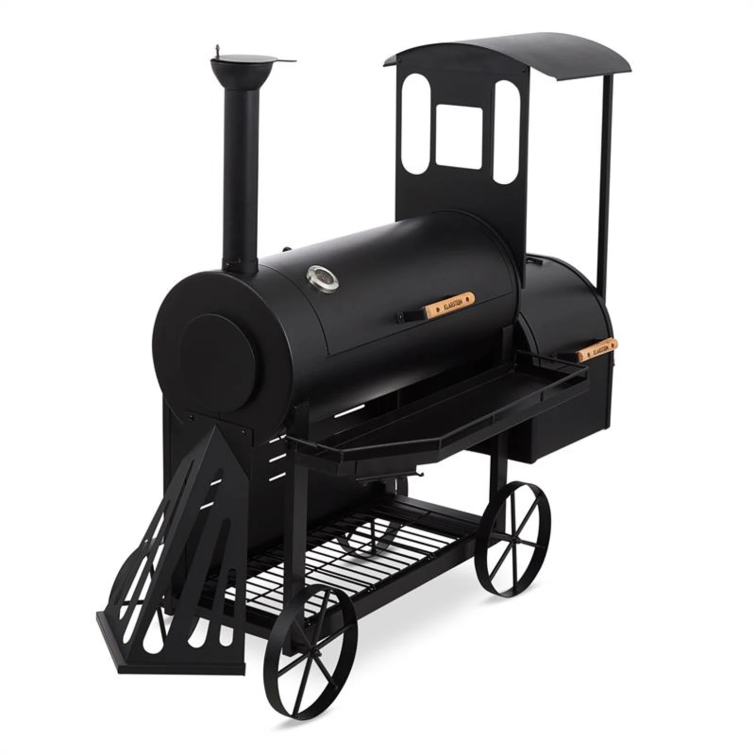 Dampflok Smoker Grill 3 Mm Stahl Schwarz