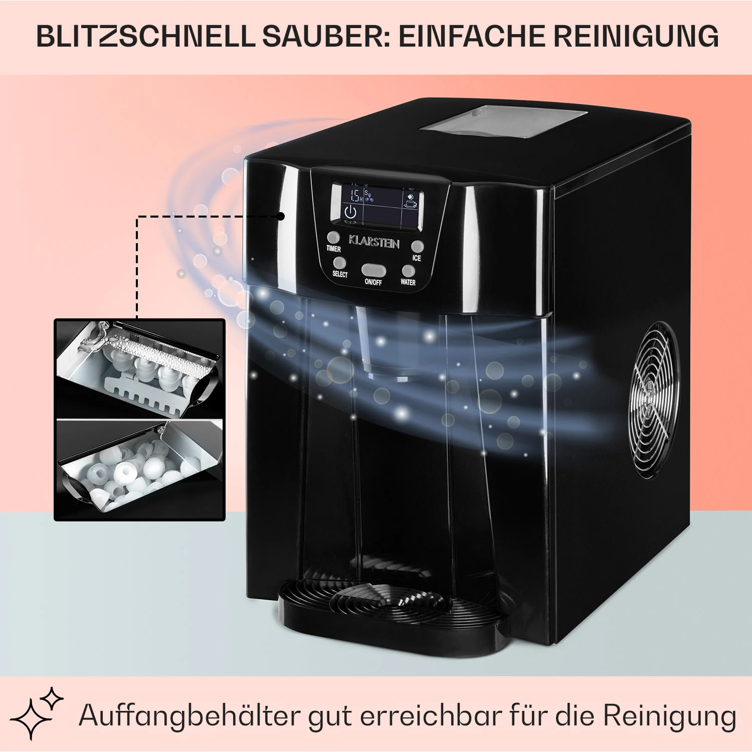 Ice Volcano 2G Eismaschine LED 12kg Je 24h 2l 6-12min Schwarz - Image 5