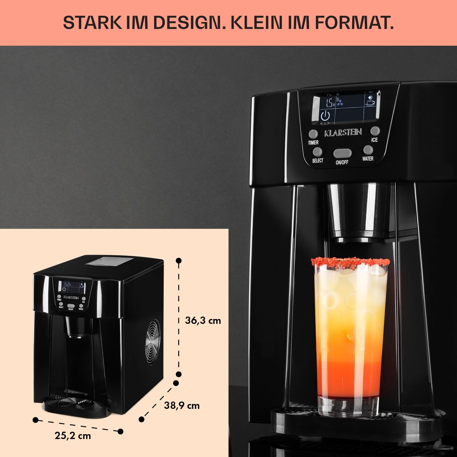 Ice Volcano 2G Eismaschine LED 12kg Je 24h 2l 6-12min Schwarz - Image 6