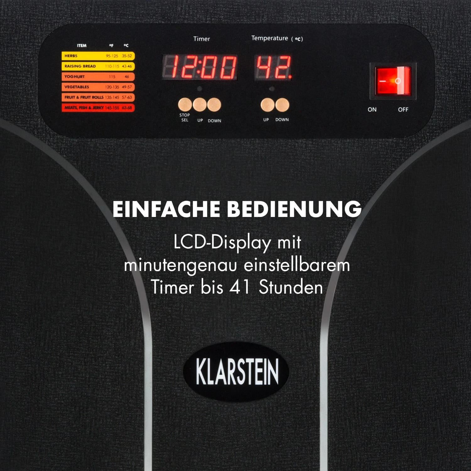 Fruit Jerky 14 Dörrautomat 1000W 30 Bis 70 °C 14 Etagen LC-Display - Image 3