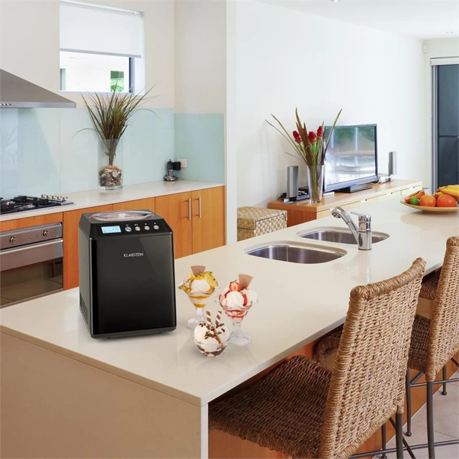 Vanilly Sky Family Eiscremebereiter Frozen Yoghurt 250W 2,5l Schwarz - Image 2