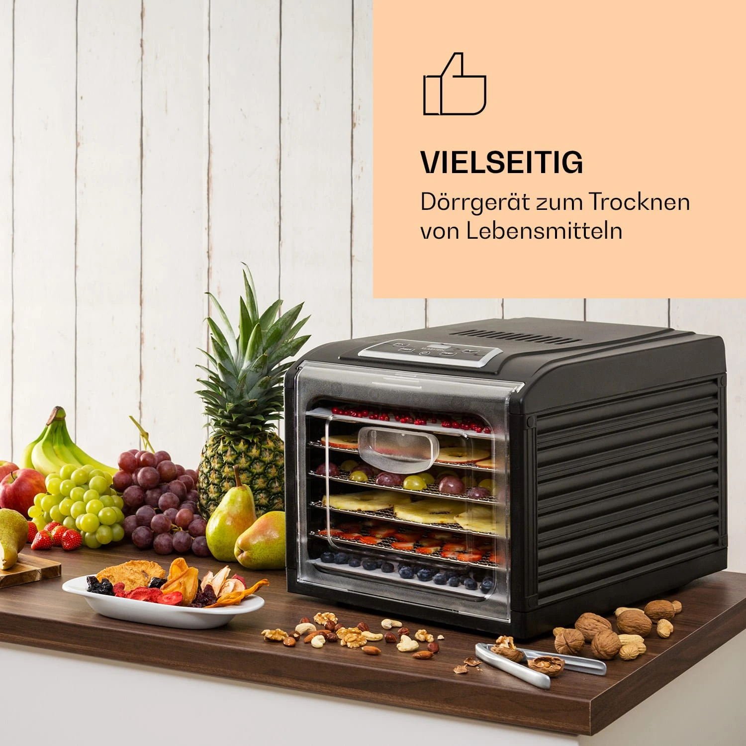 Fruit Jerky Plus 6 Dörrautomat Timer 6 Ablage 420-500 W 35-70 °C Display - Image 2