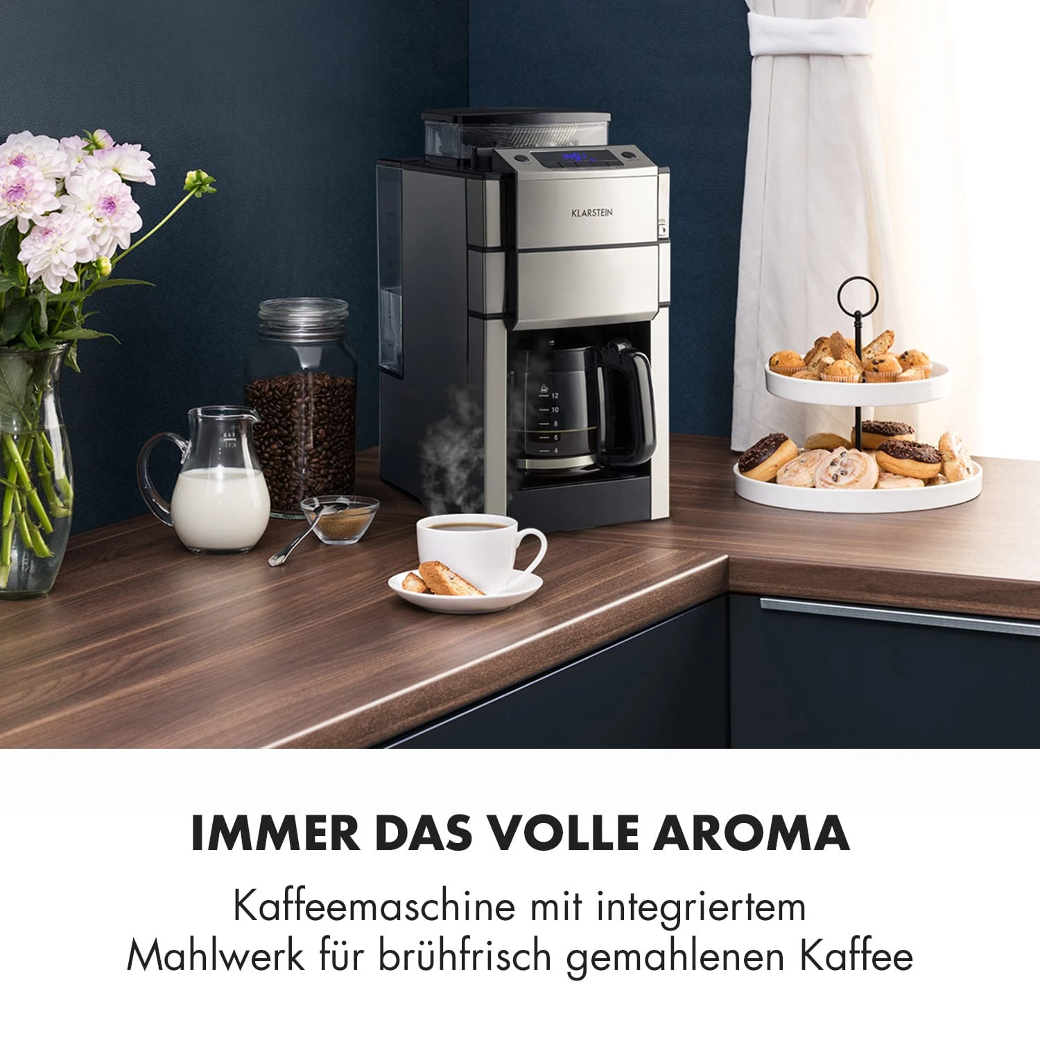 Aromatica X Kaffeemaschine Mahlwerk Glaskanne Aroma+ Edelstahl - Image 2