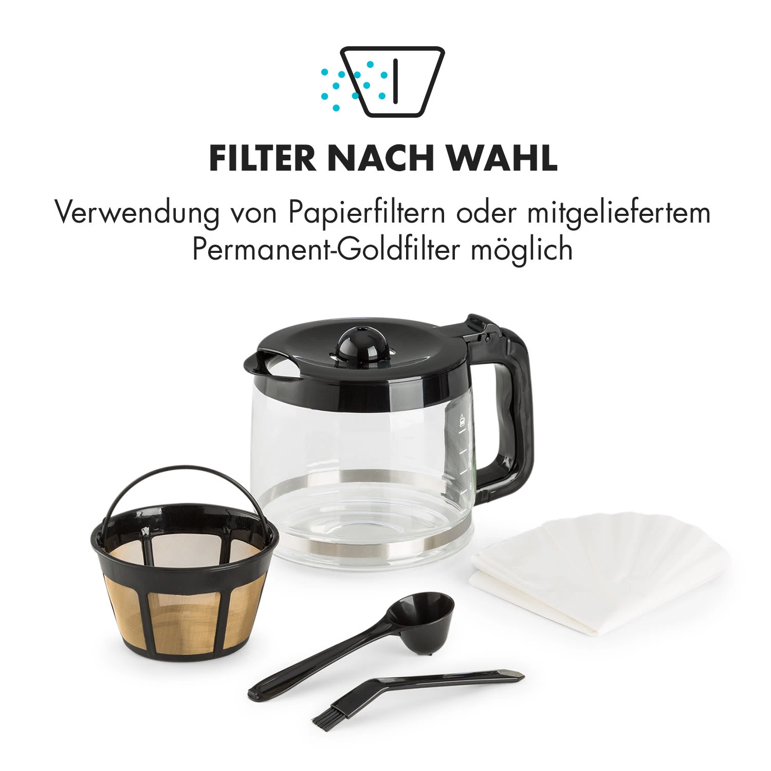 Aromatica X Kaffeemaschine Mahlwerk Glaskanne Aroma+ Edelstahl - Image 8