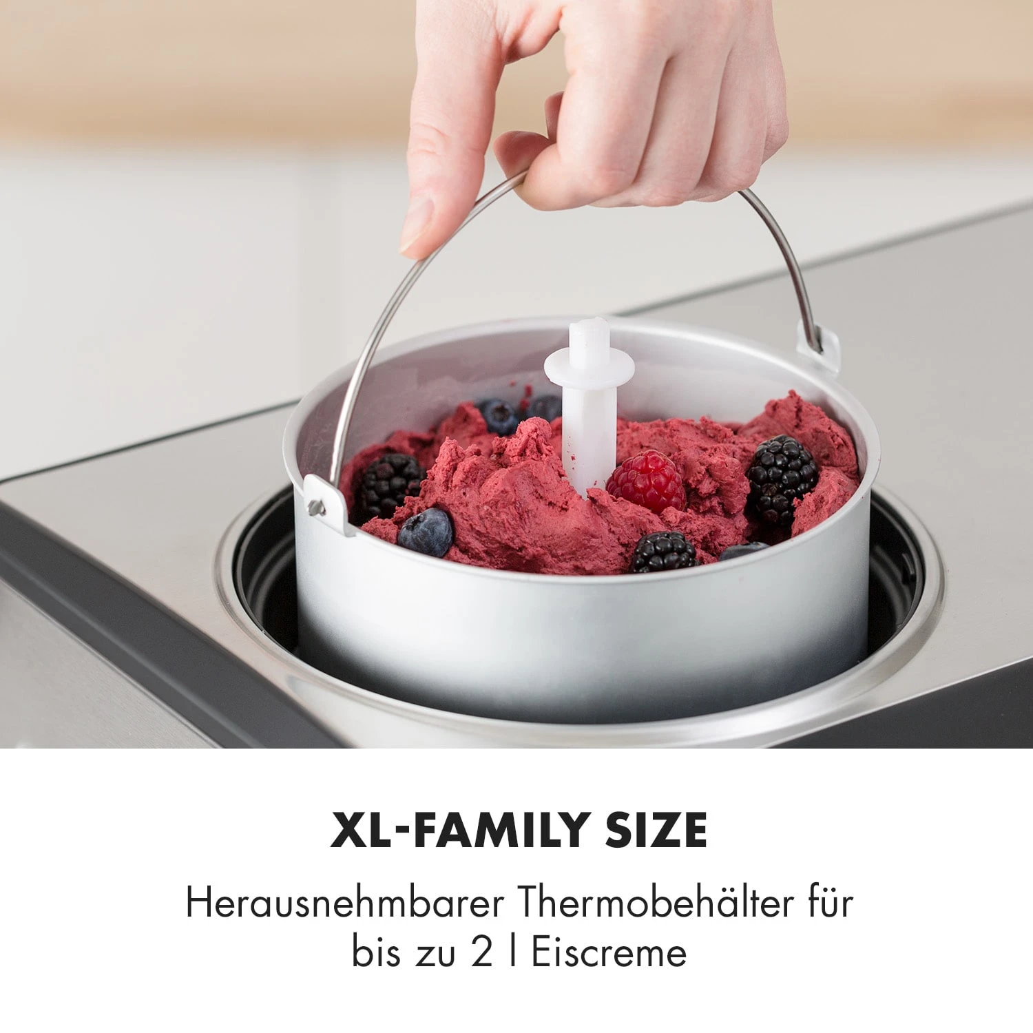 Dolce Bacio Eiscremebereiter Kompressor 2l LCD-Display Touch Edelstahl - Image 4