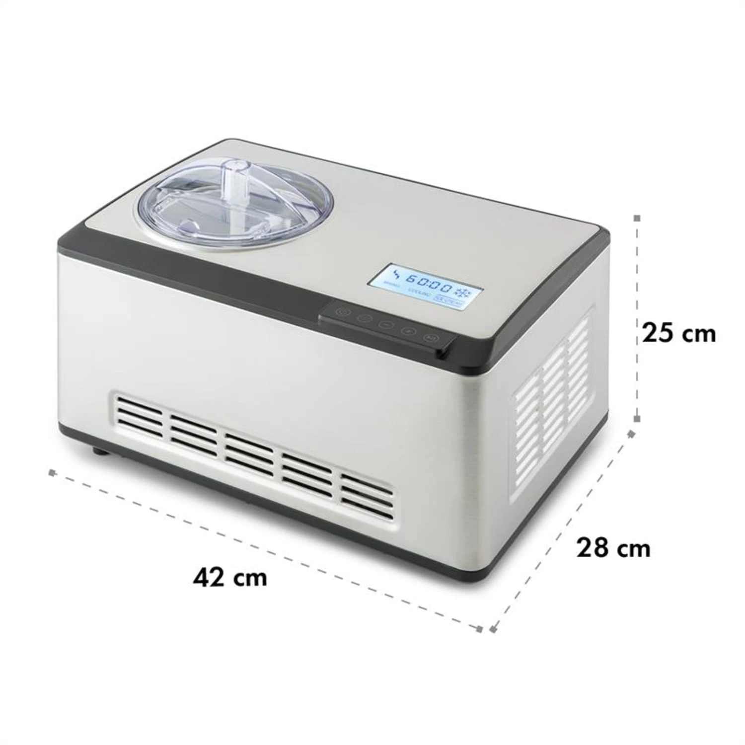 Dolce Bacio Eiscremebereiter Kompressor 2l LCD-Display Touch Edelstahl - Image 10