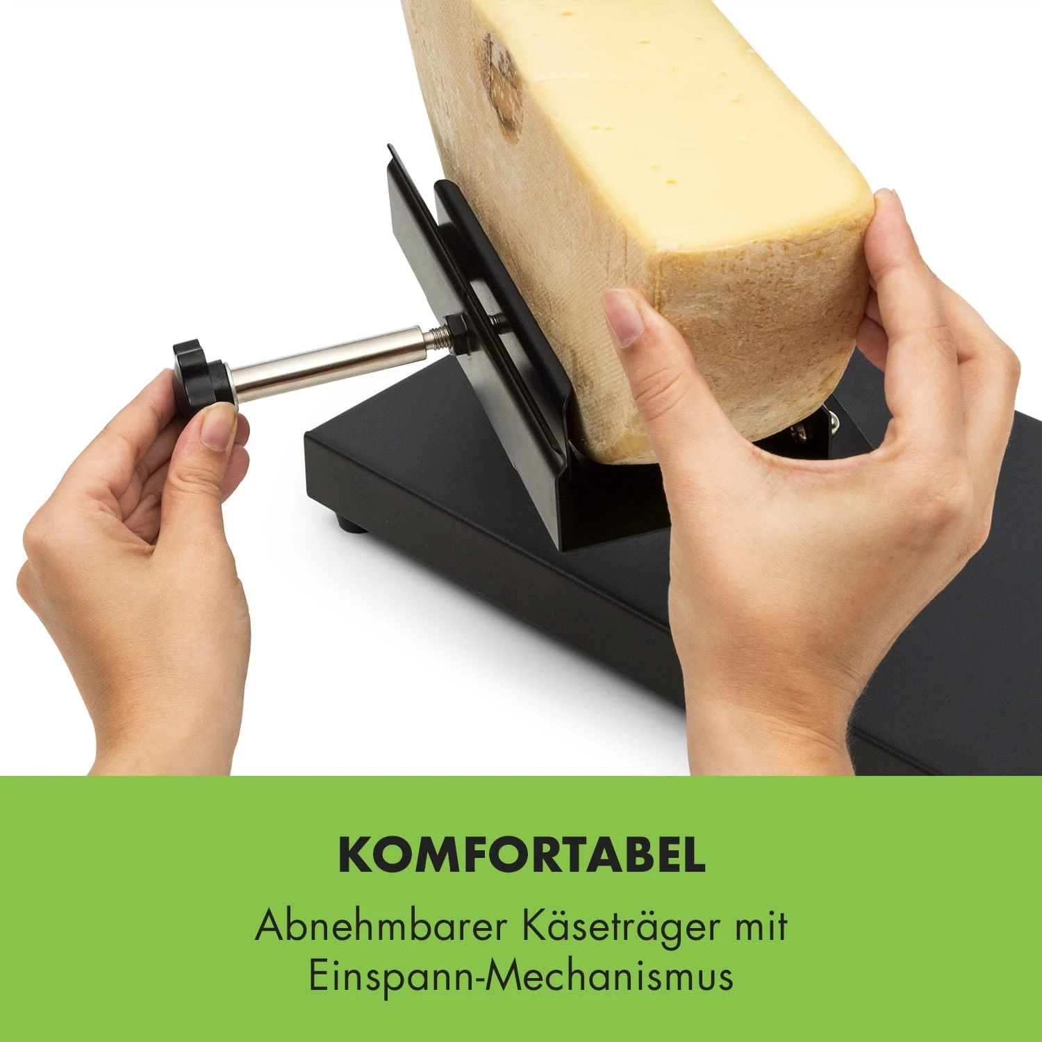 Appenzell Peak Raclette Mit Grill 1000W Thermostatschalter Schwarz - Image 5