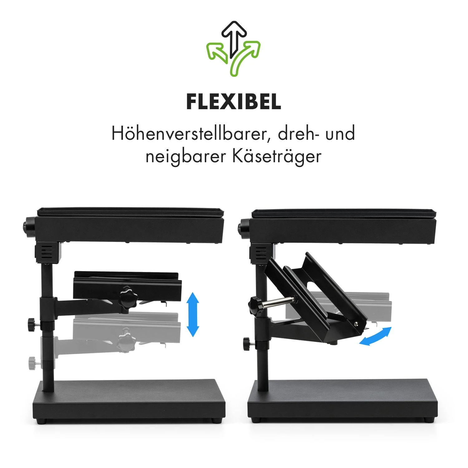 Appenzell Peak Raclette Mit Grill 1000W Thermostatschalter Schwarz - Image 7