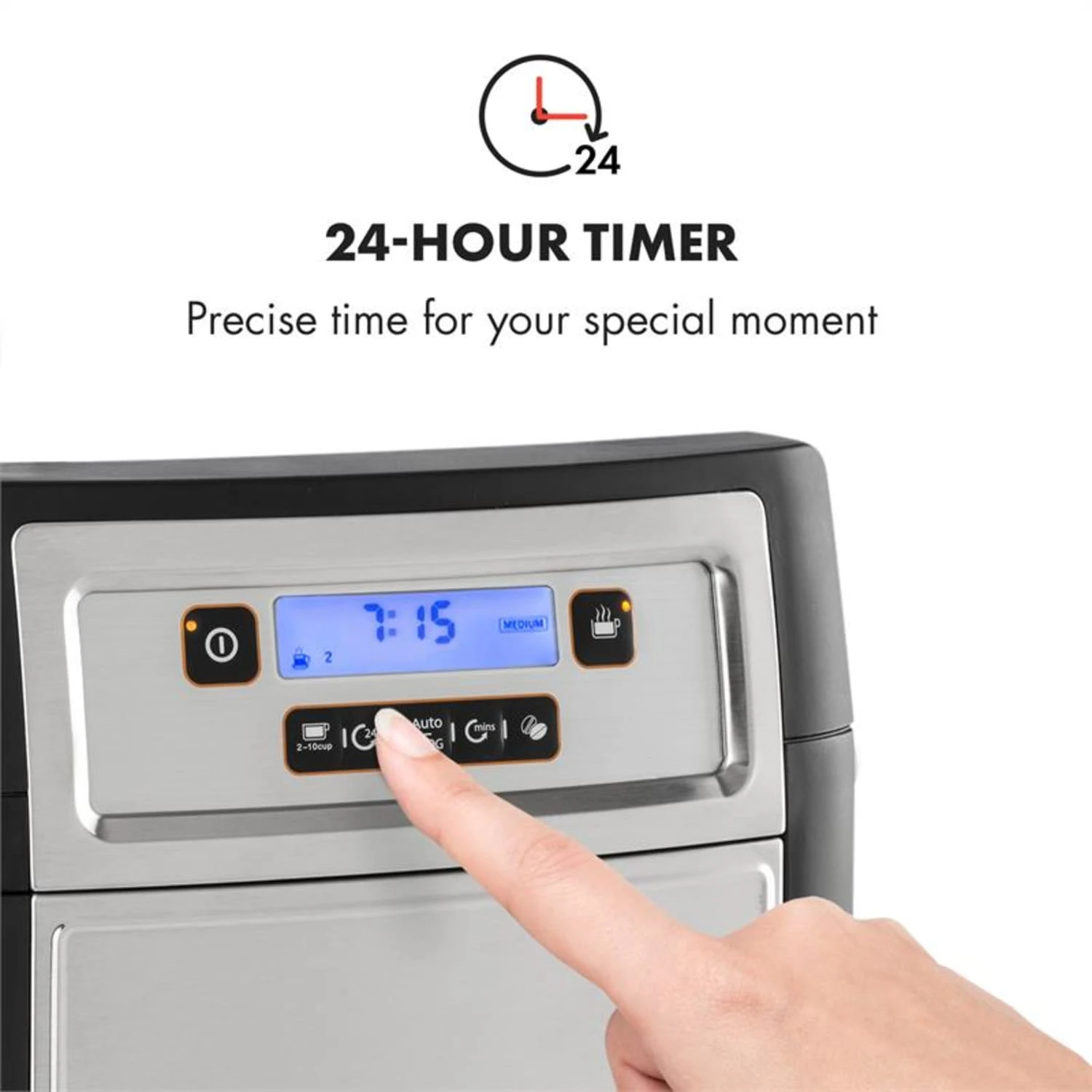 Aromatica II Duo Kaffeemaschine, Integriertes Mahlwerk, 1,25 L Silber - Image 5