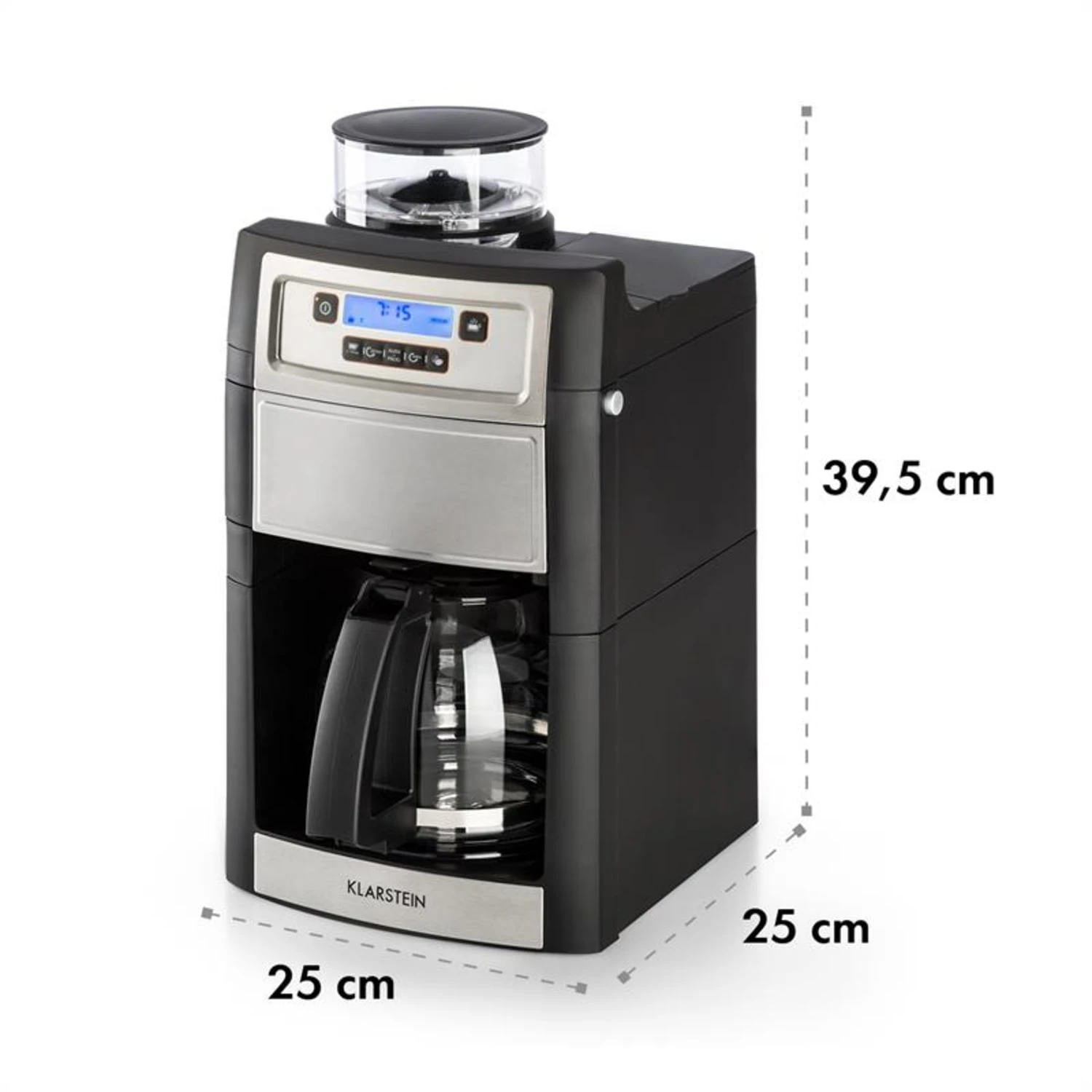 Aromatica II Duo Kaffeemaschine, Integriertes Mahlwerk, 1,25 L Silber - Image 11