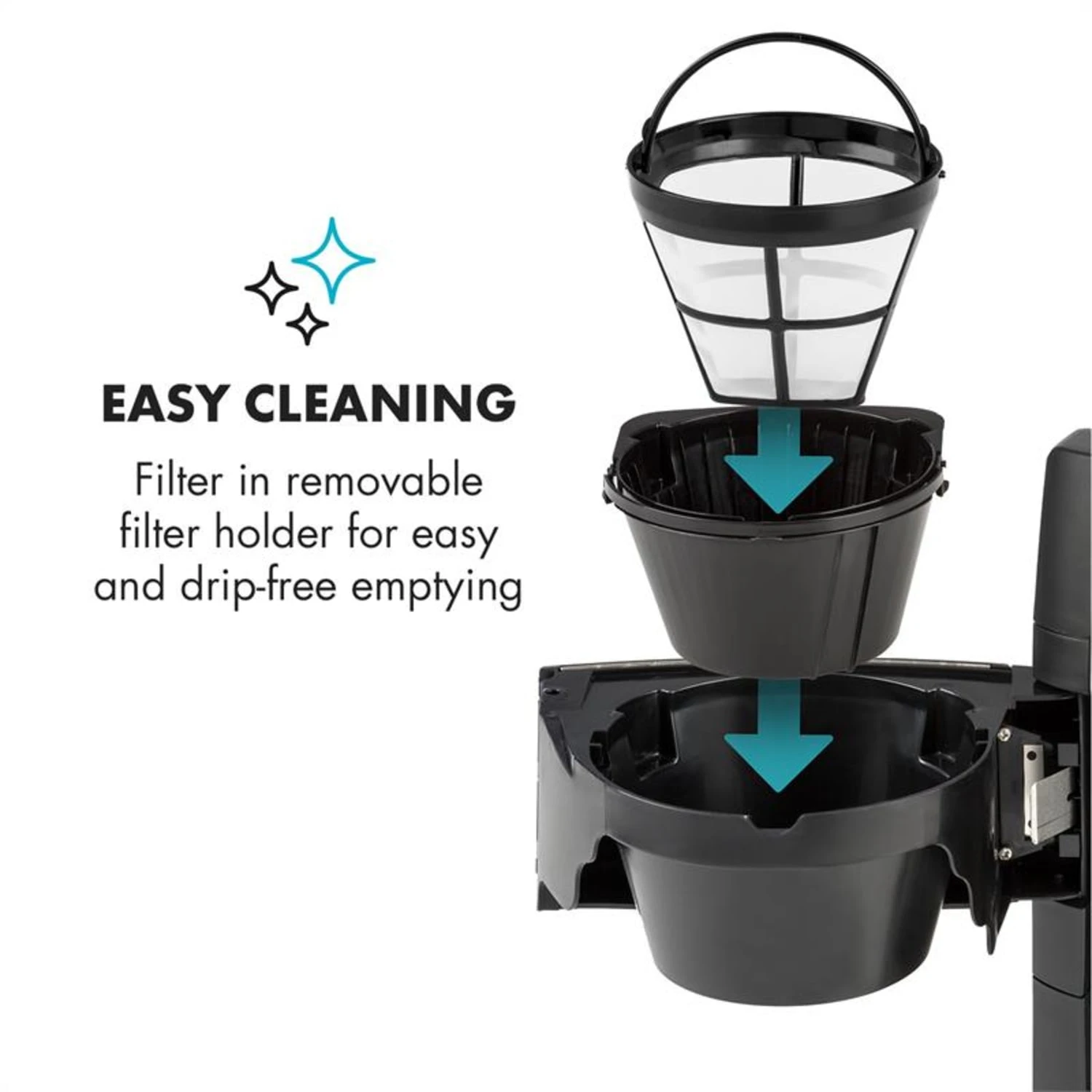 Aromatica II Kaffeemaschine, Mahlwerk, 1,25 L, Silber - Image 6