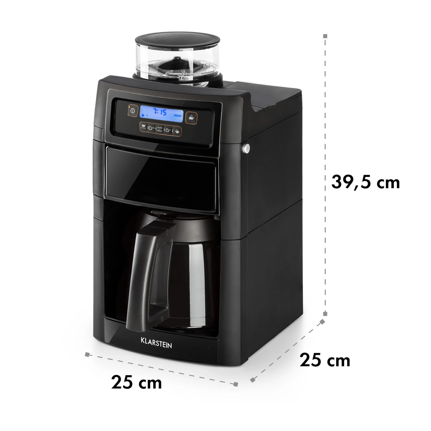 Aromatica II Thermo Kaffeemaschine, Mahlwerk, 1,25 L, Schwarz - Image 11