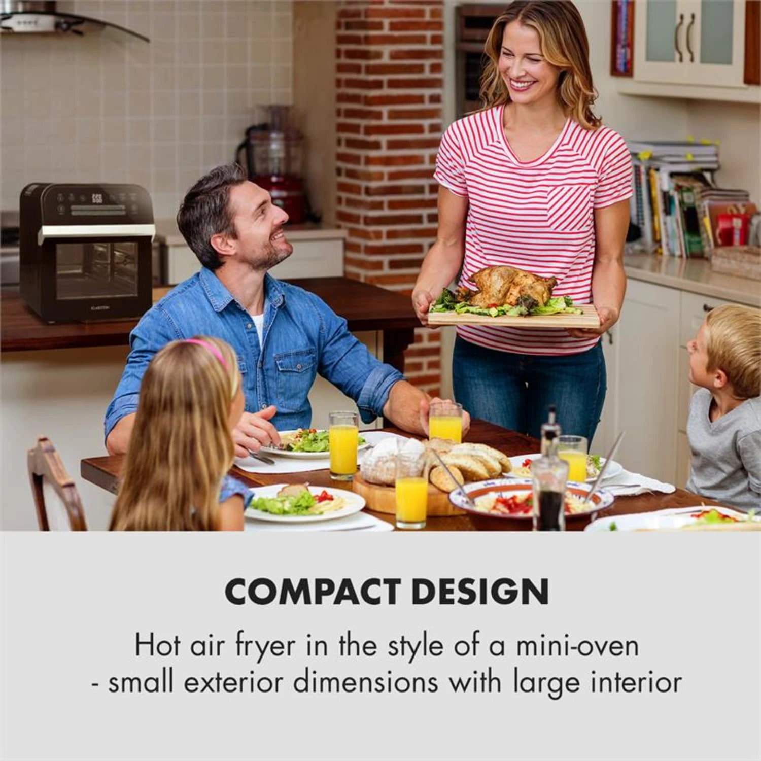 AeroVital Cube Heißluftfritteuse 1600W 12l Timer 16 Programme Schwarz - Image 2