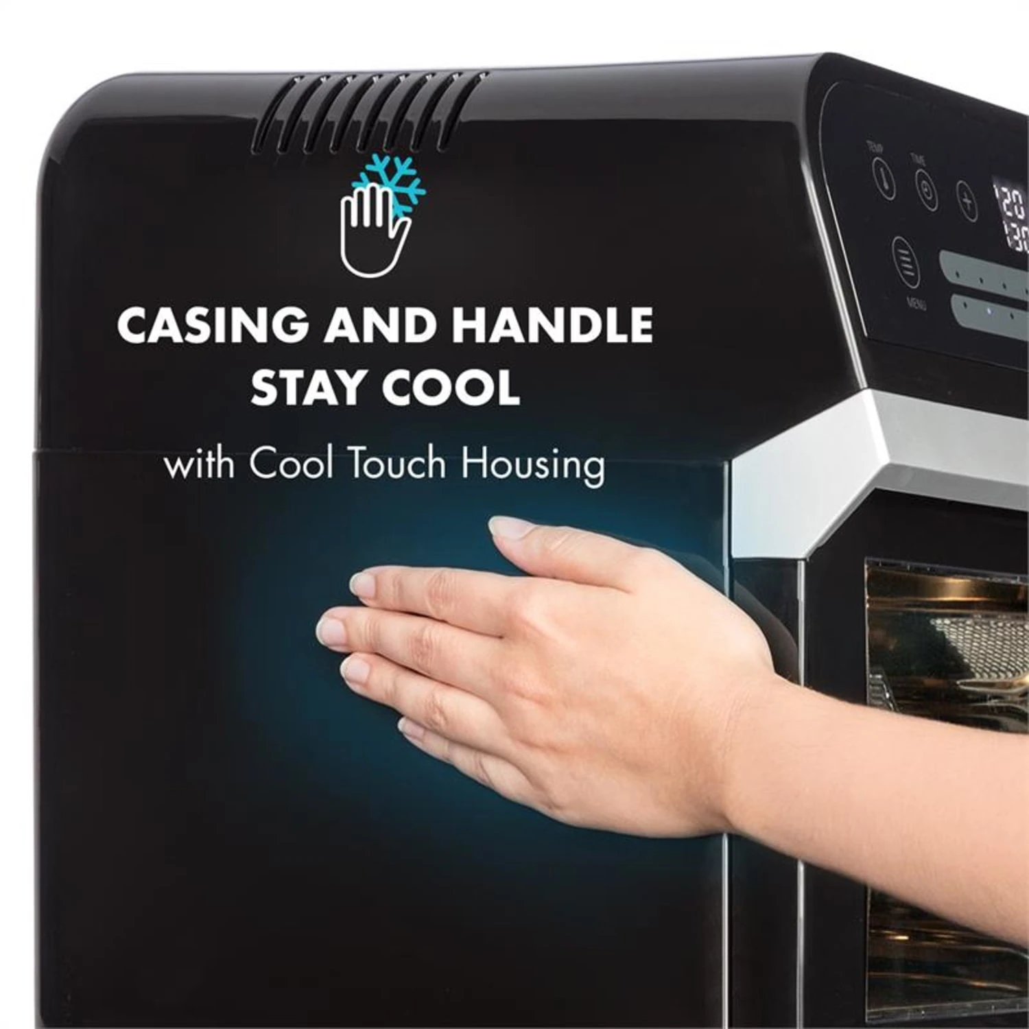 AeroVital Cube Heißluftfritteuse 1600W 12l Timer 16 Programme Schwarz - Image 6