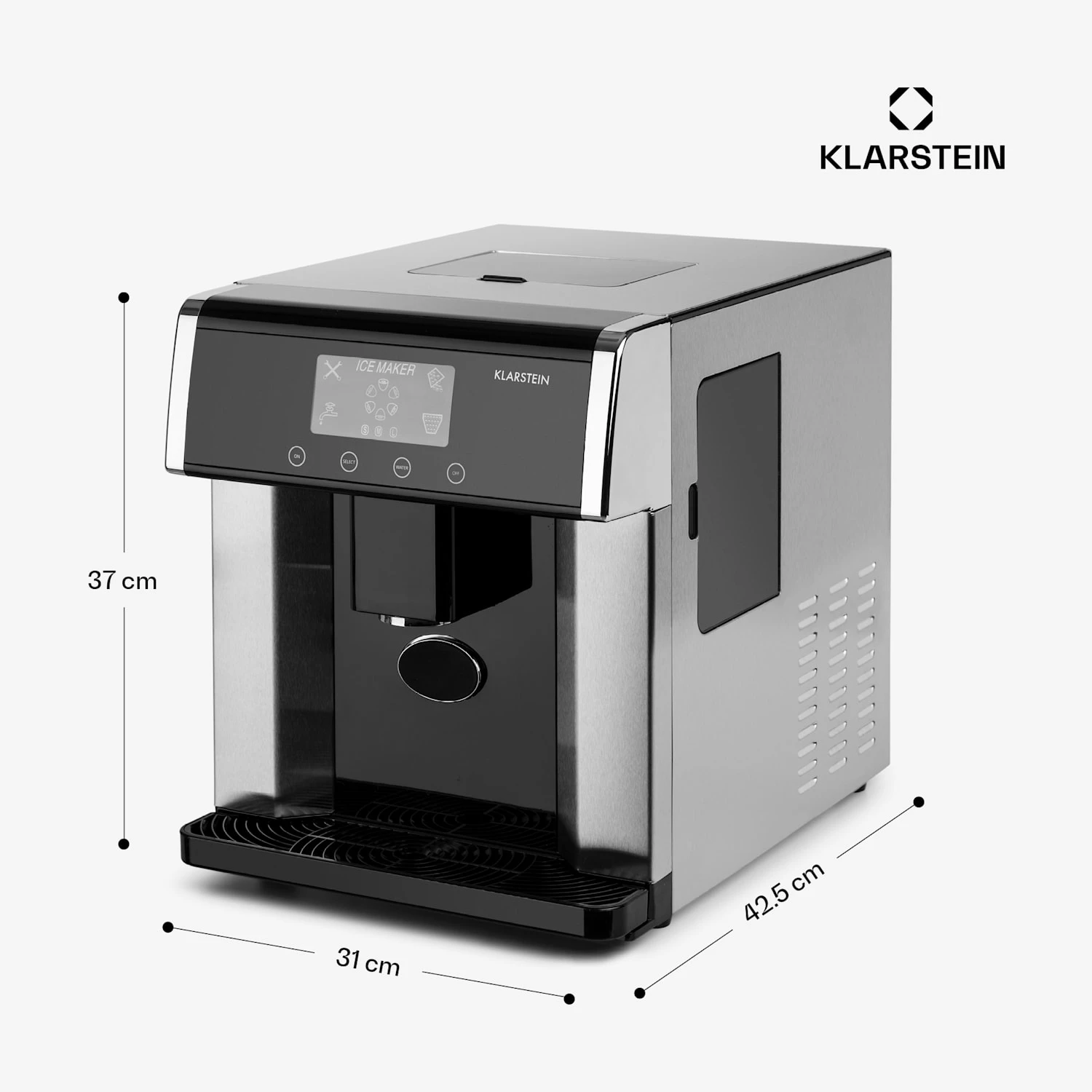 Eiszeit Eiswürfelmaschine Edelstahl 3 Eiswürfelgrößen Silber - Image 7