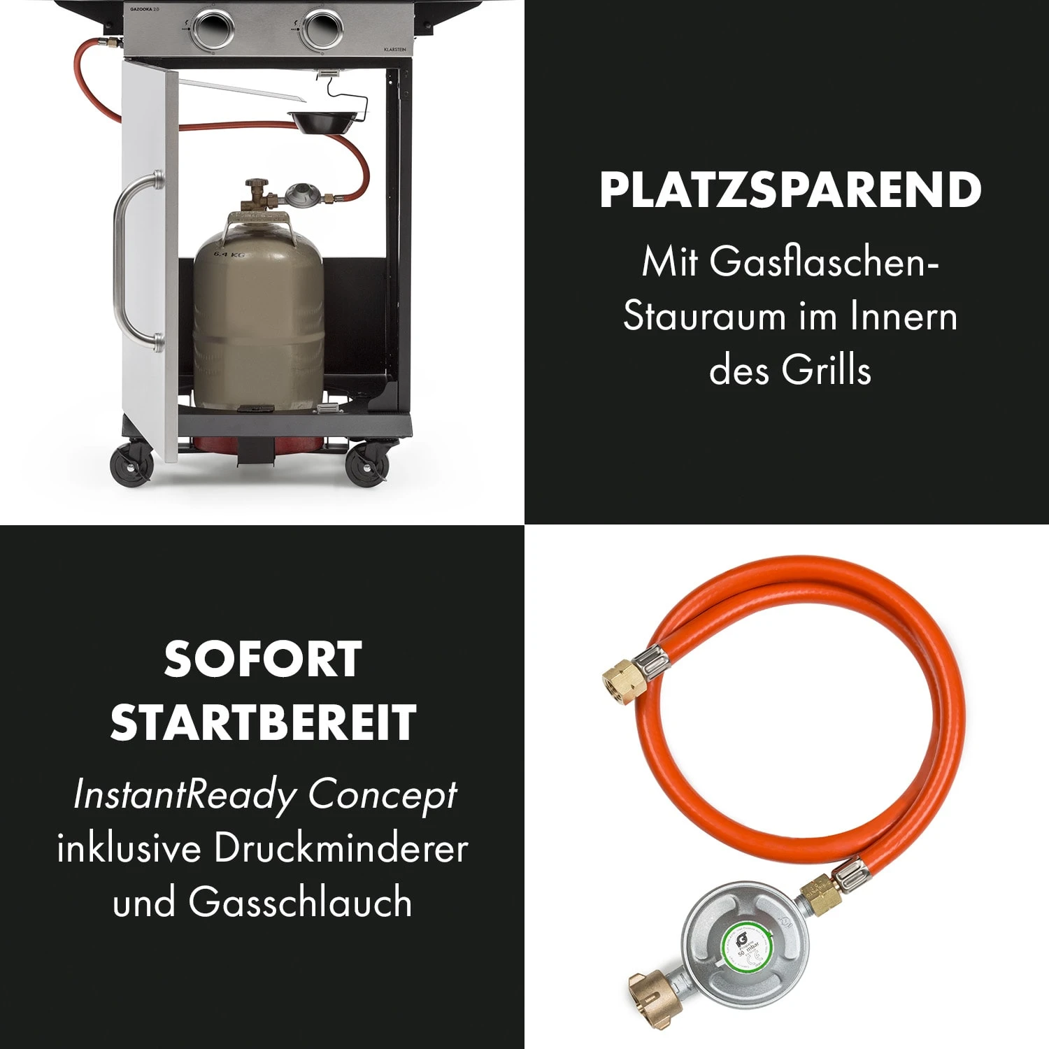 Gazooka 2.0T Gas BBQ Grill 2x3kW Brenner Edelstahl - Image 5
