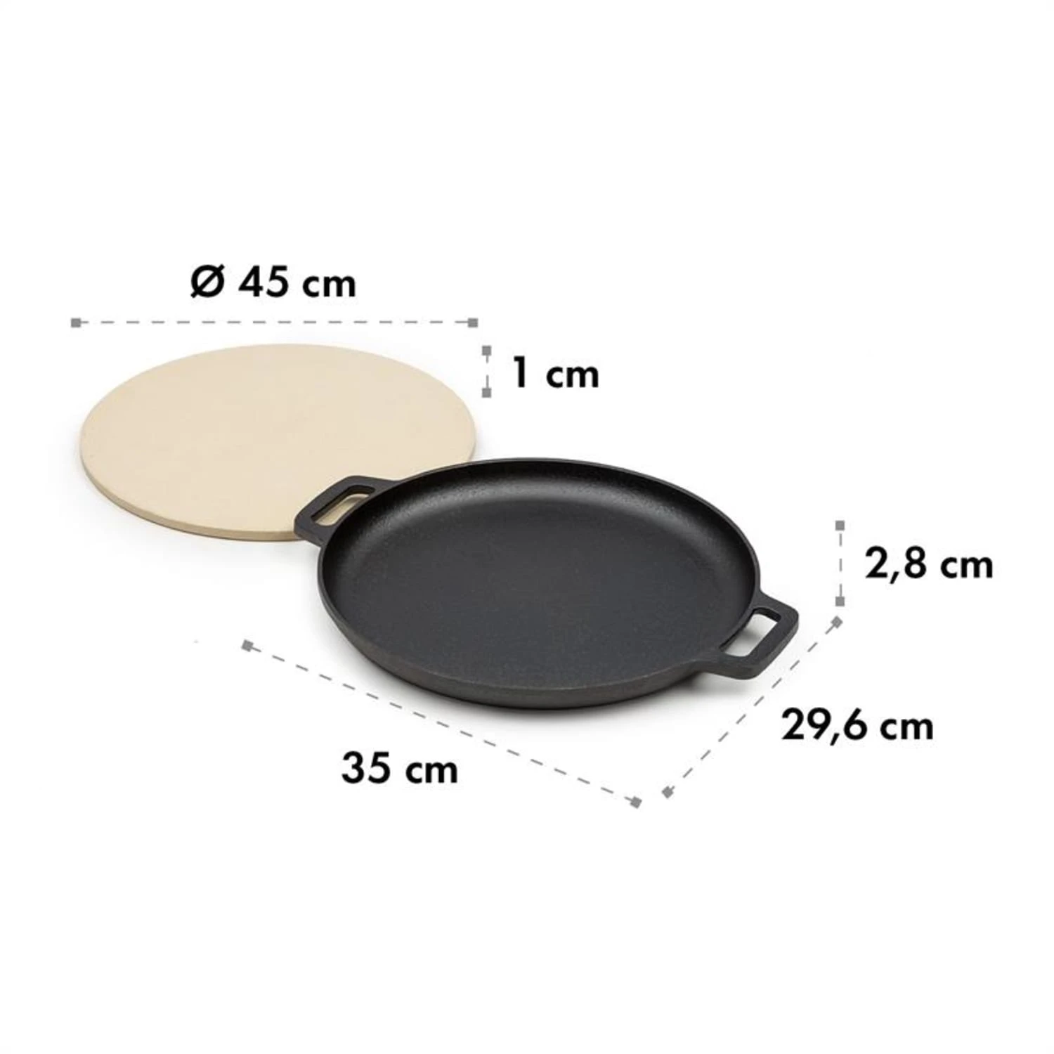 Tomahawk 3.1 S Brat & Back-Set Pfanne Pizzastein Ø29 Cm - Image 5