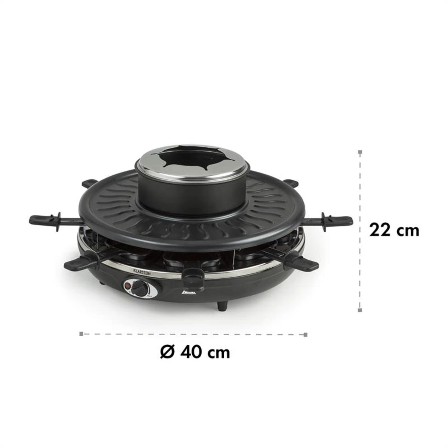 Fonduelette Raclette Und Fondue 1350W 1 Liter 38 Cm Ø Für 8 Personen - Image 7