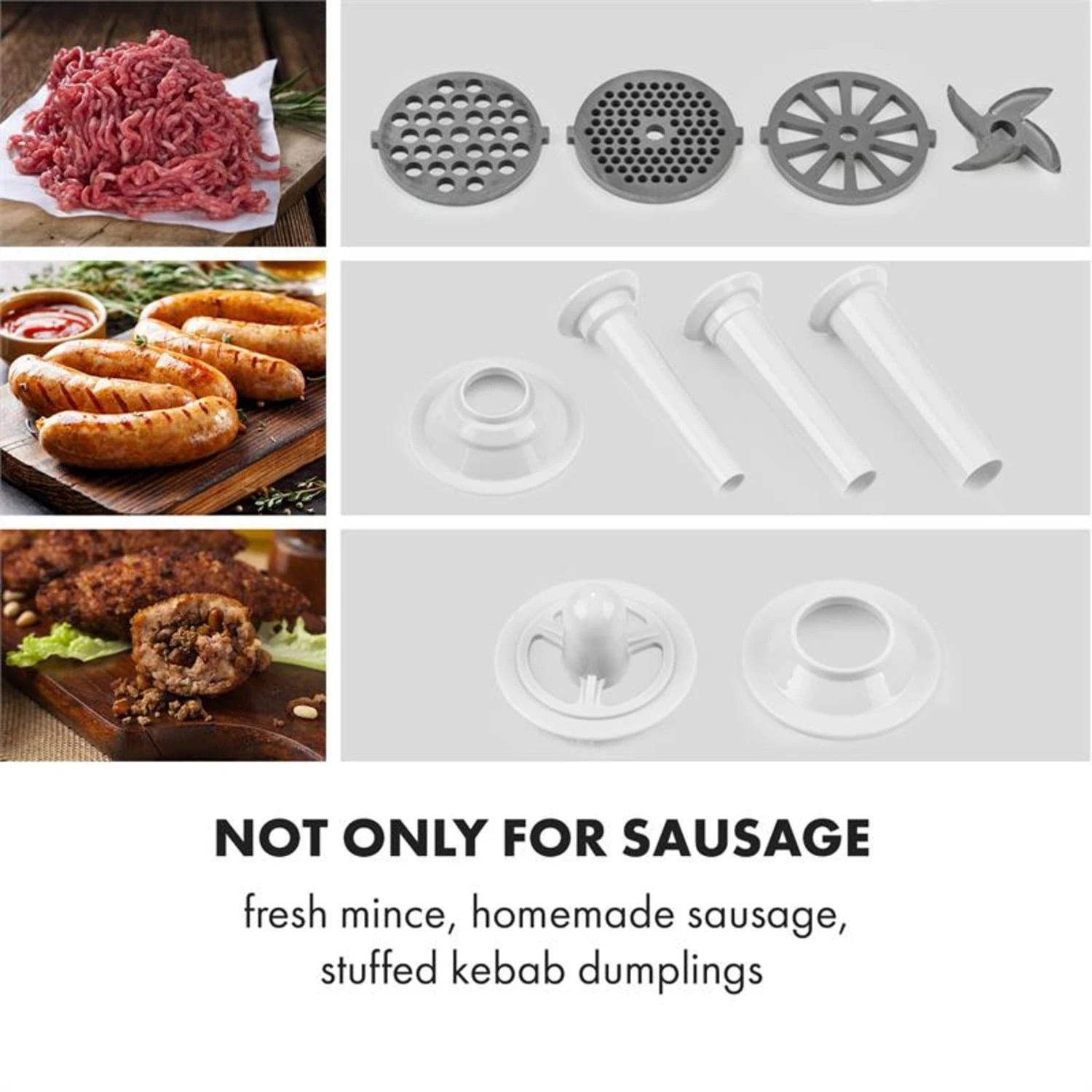 Kraftprotz Elektrischer Fleischwolf 700 W Kupfermotor Edelstahl - Image 3