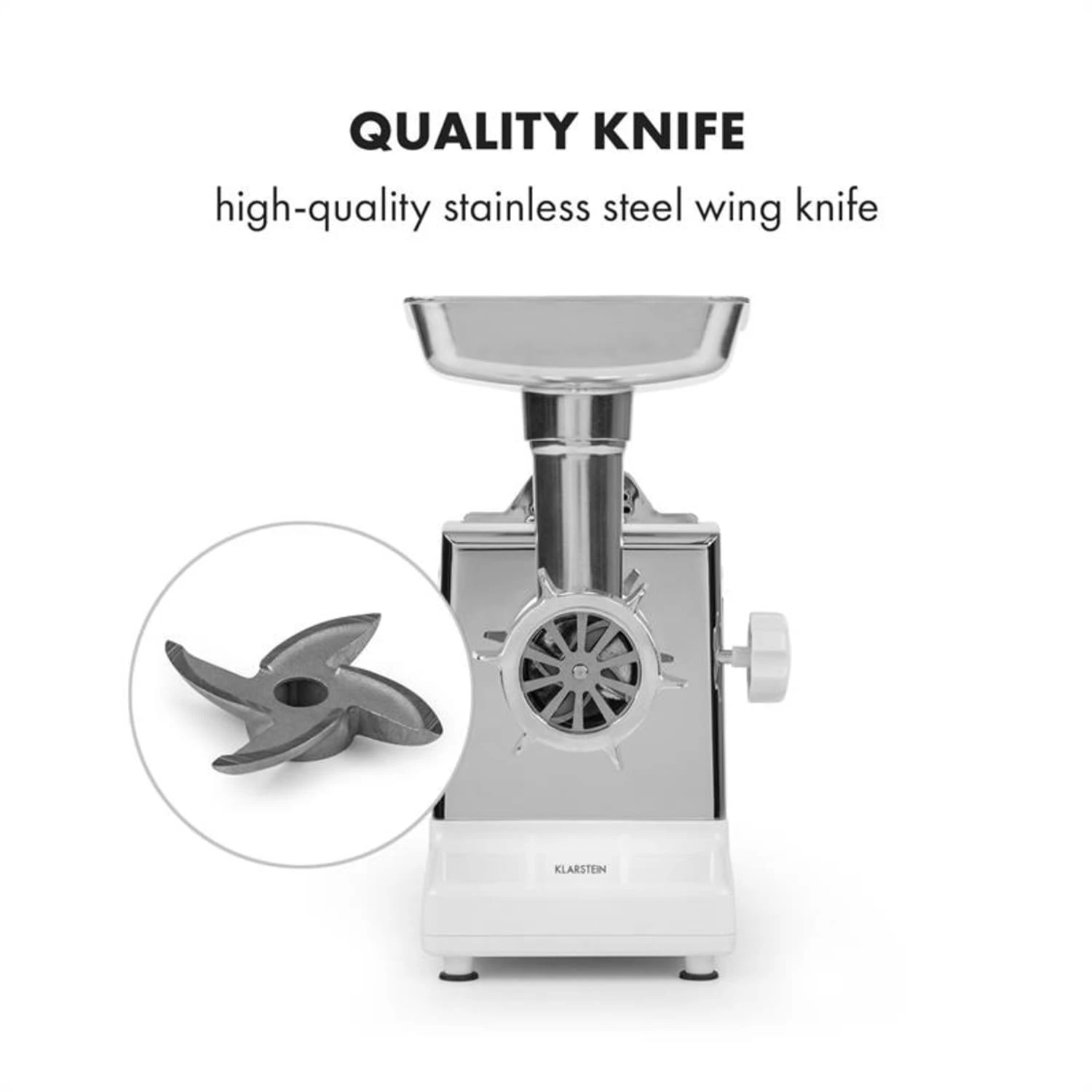 Kraftprotz Elektrischer Fleischwolf 700 W Kupfermotor Edelstahl - Image 4