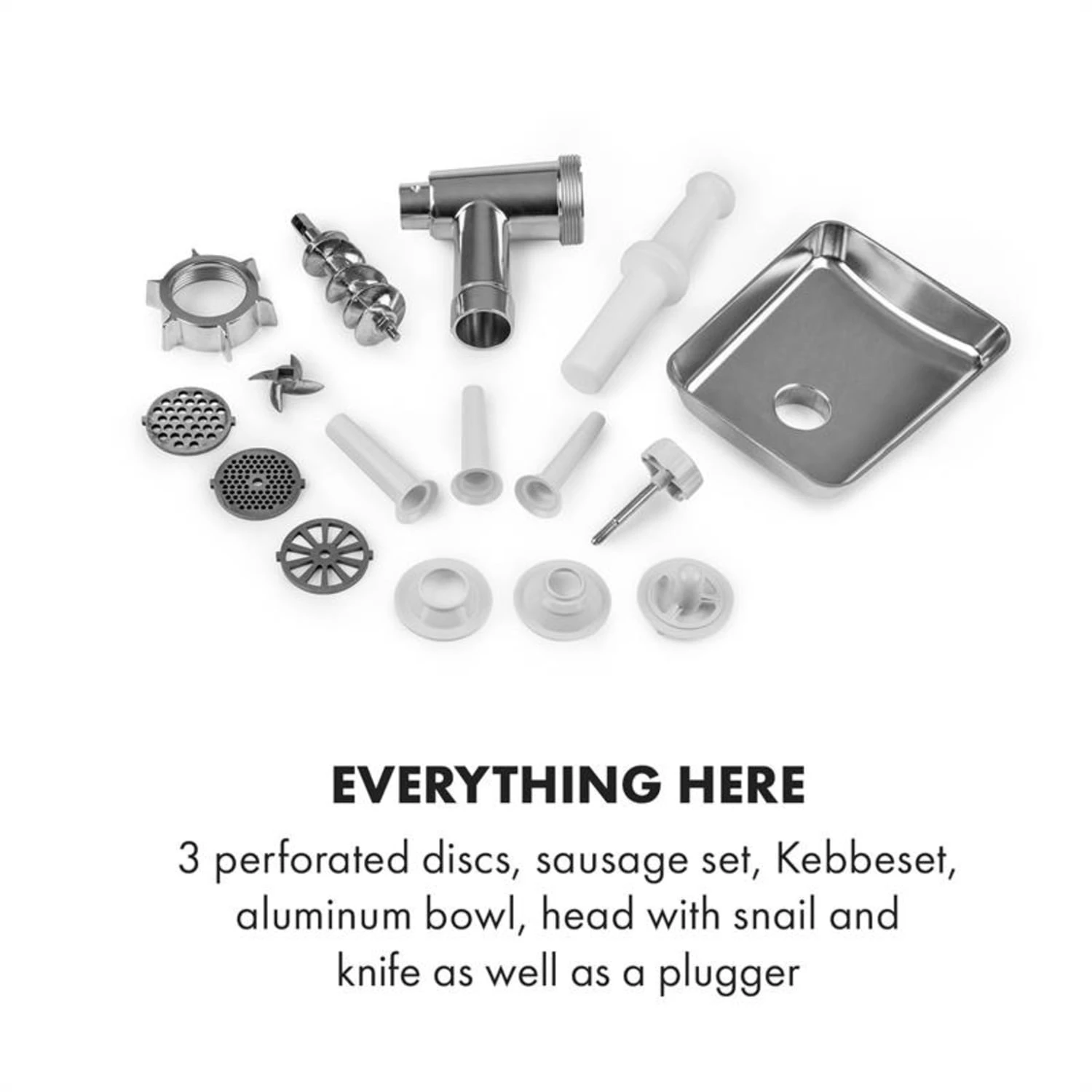 Kraftprotz Elektrischer Fleischwolf 700 W Kupfermotor Edelstahl - Image 6