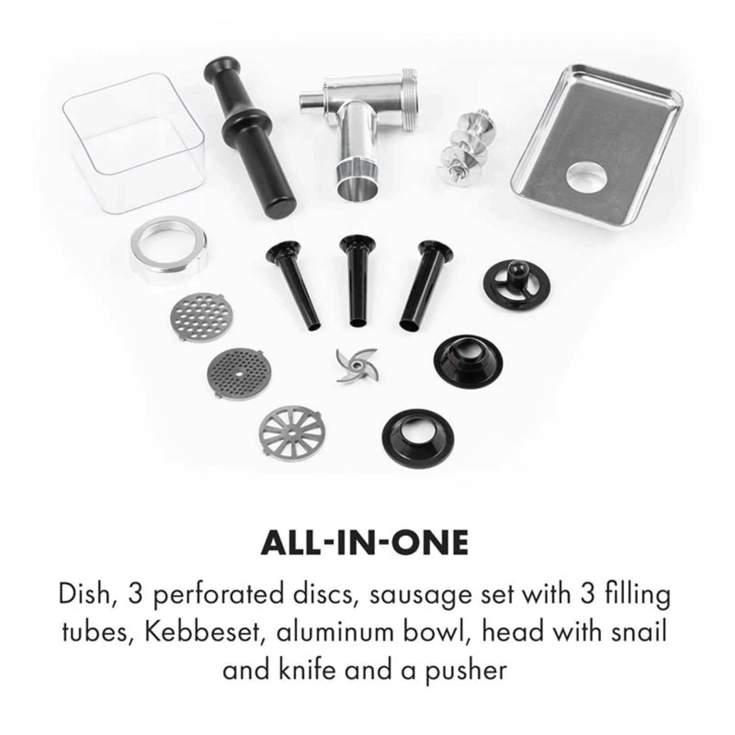 Mett Max Elektrischer Fleischwolf 600W Kupfermotor Aluminium - Image 6