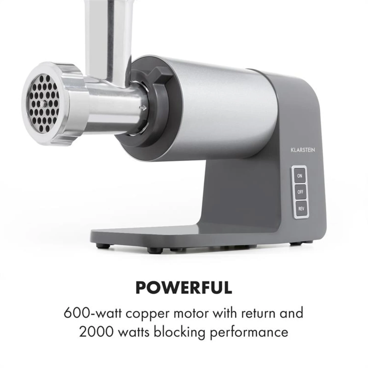 Mett Max Elektrischer Fleischwolf 600W Kupfermotor Aluminium - Image 7