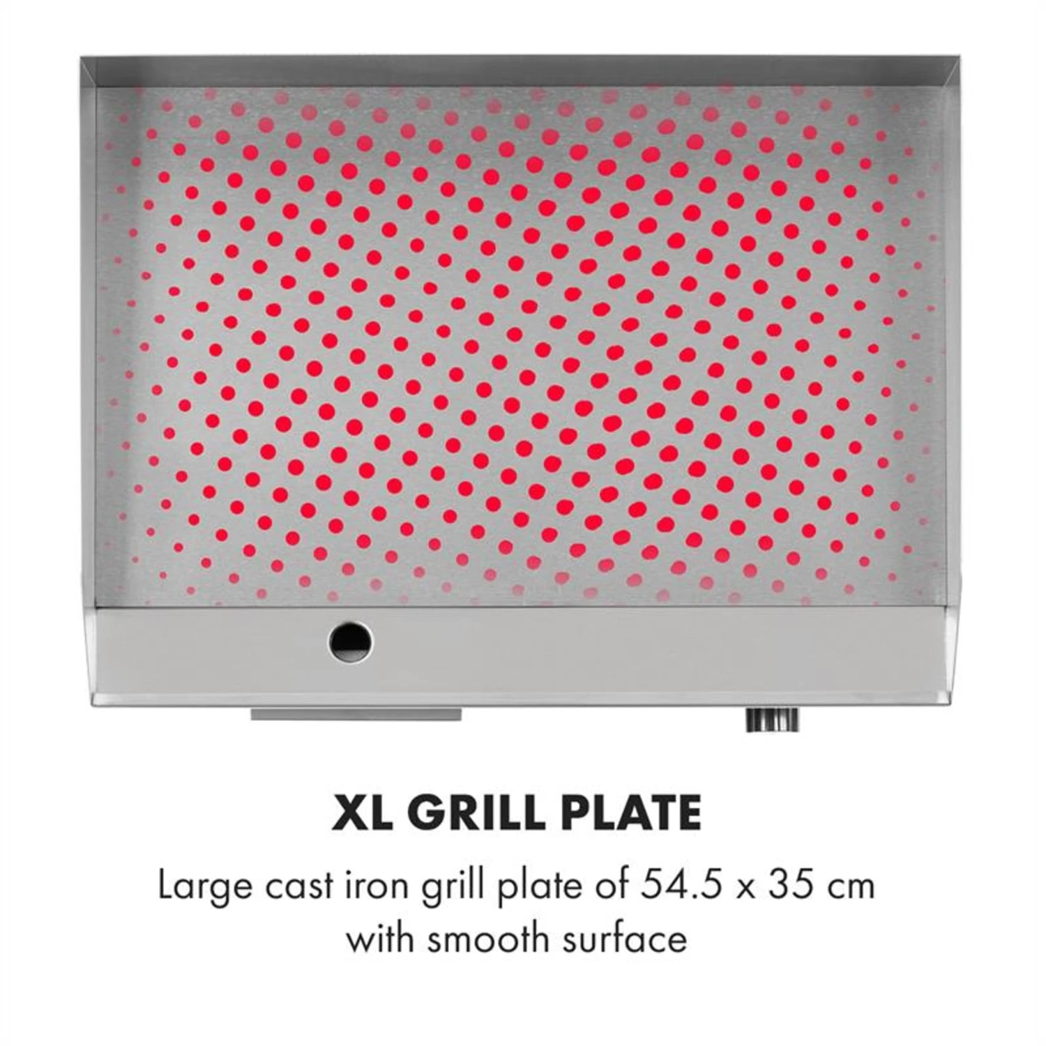 Grillmeile 3000G Elektrogrill 3000W Grillplatte 54,5x35cm Glatt - Image 3