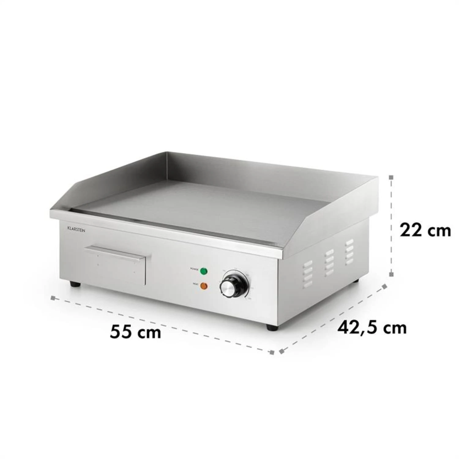Grillmeile 3000G Elektrogrill 3000W Grillplatte 54,5x35cm Glatt - Image 8