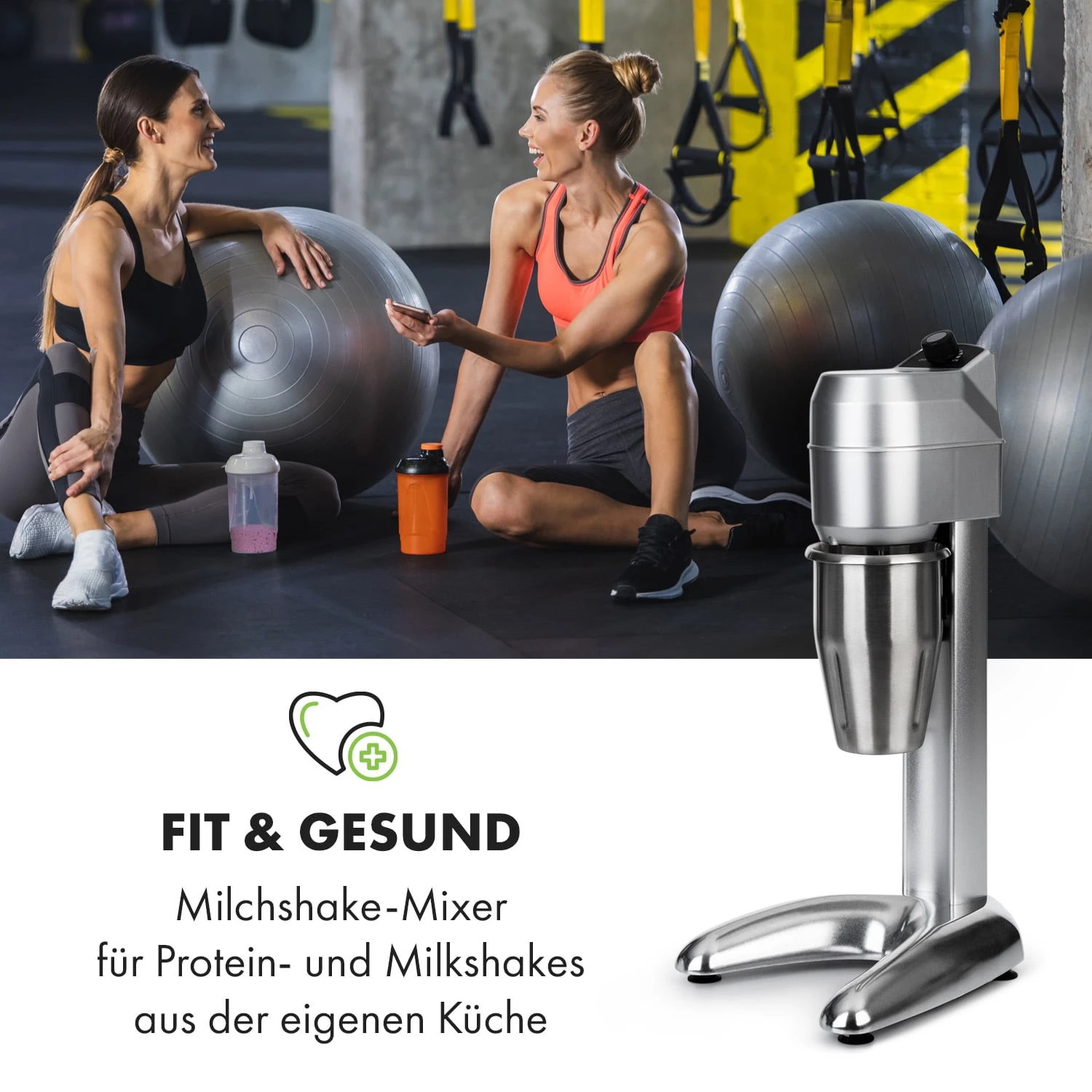 Kraftprotz Milchshake-Mixer Proteinshake 300W Stufenlos Edelstahl - Image 2