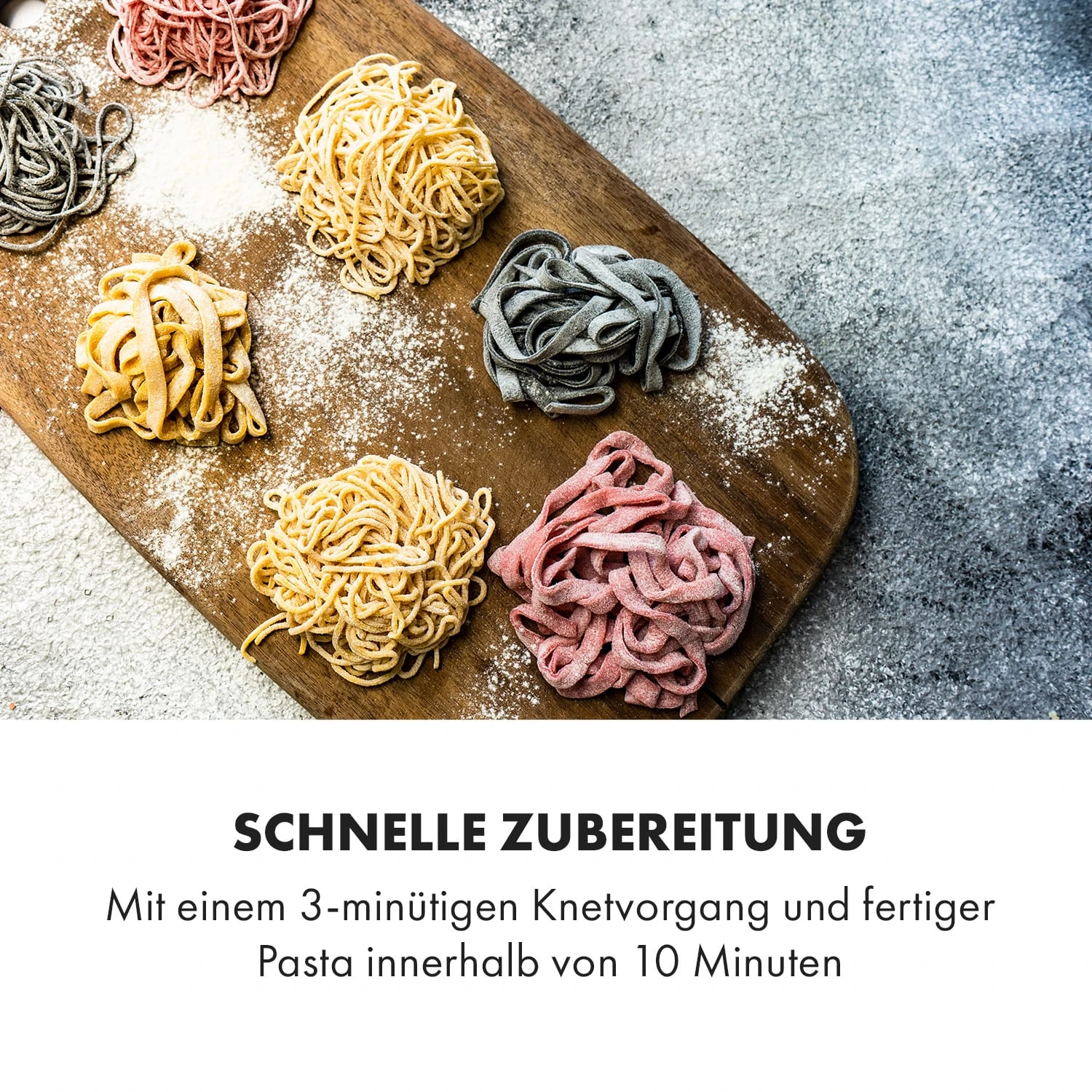 Pastamania Nudelmaschine 260W 7 Aufsätze 500 G 60 DB LED - Image 5