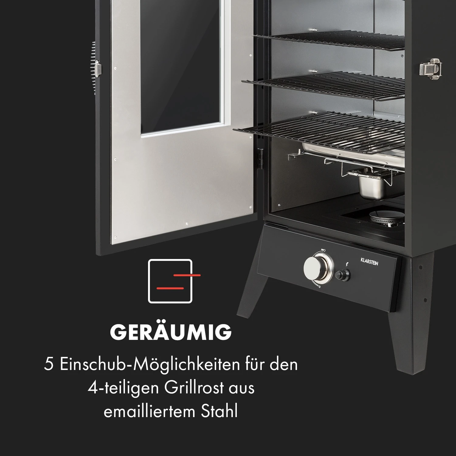 Pasadena Gas-Räuchergrill 2,5 KW Heizleistung 180 °C / 350 °F Max. - Image 5