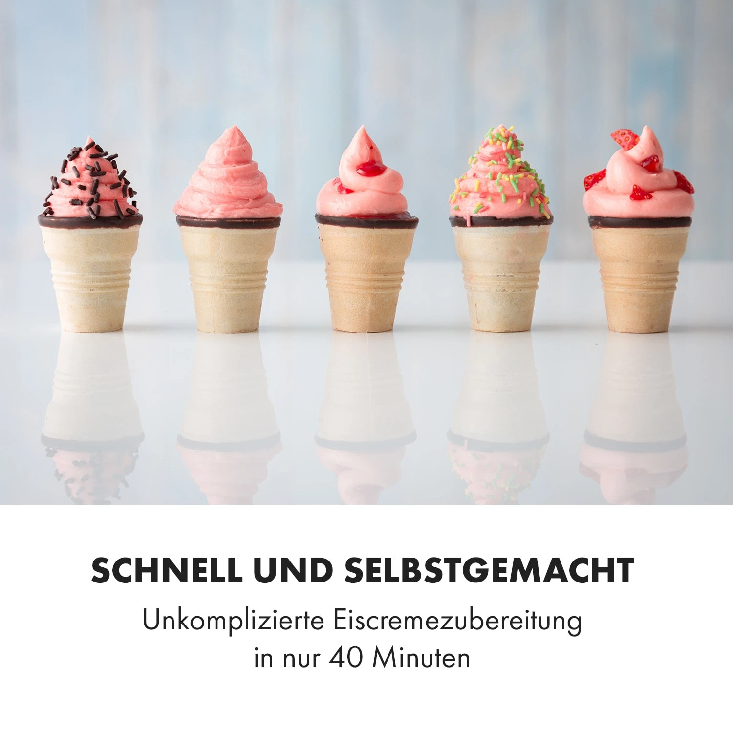 Sweet Sundae Eiscrememaschine Kompressor 1,5l Edelstahl Schwarz - Image 2