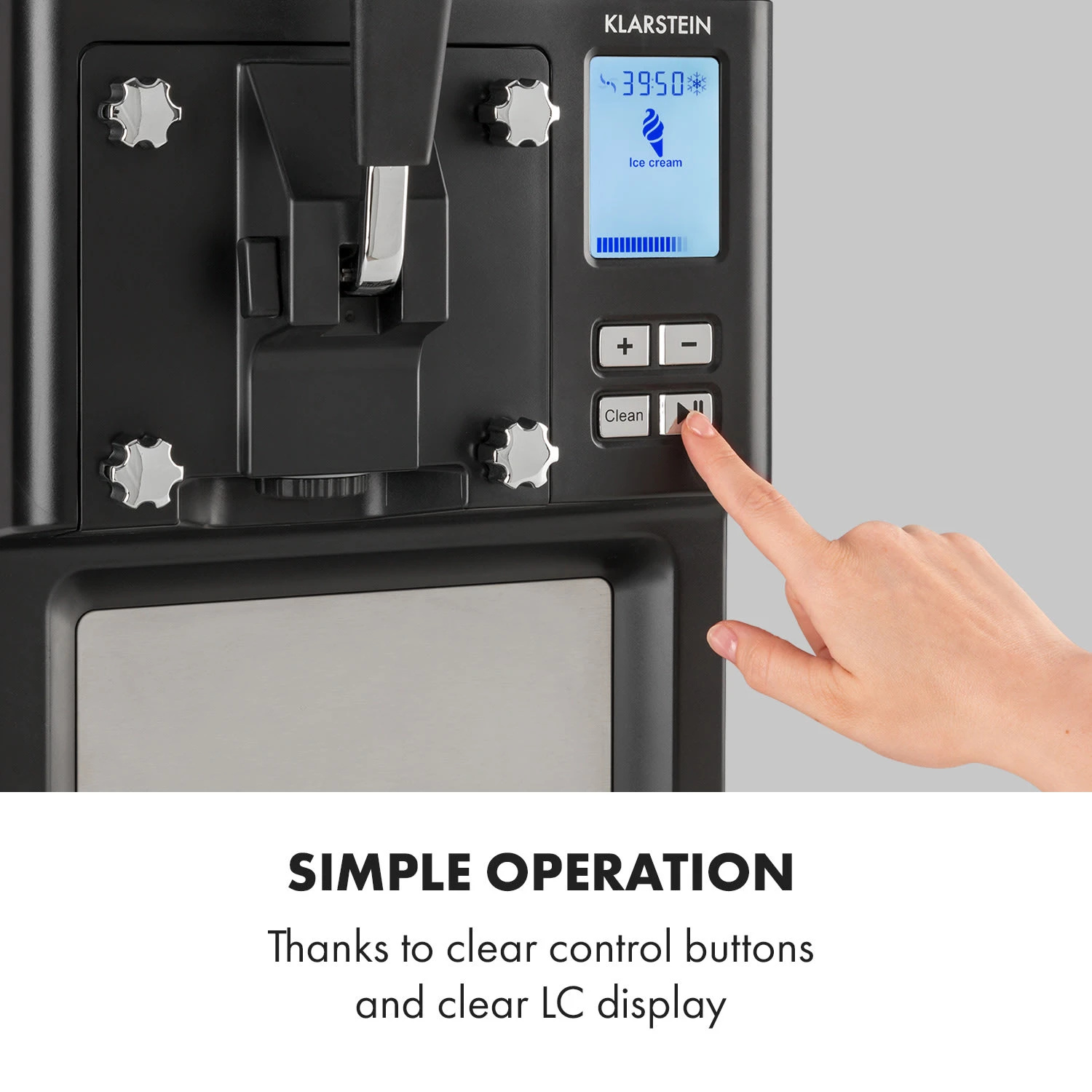 Sweet Sundae Eiscrememaschine Kompressor 1,5l Edelstahl Schwarz - Image 7