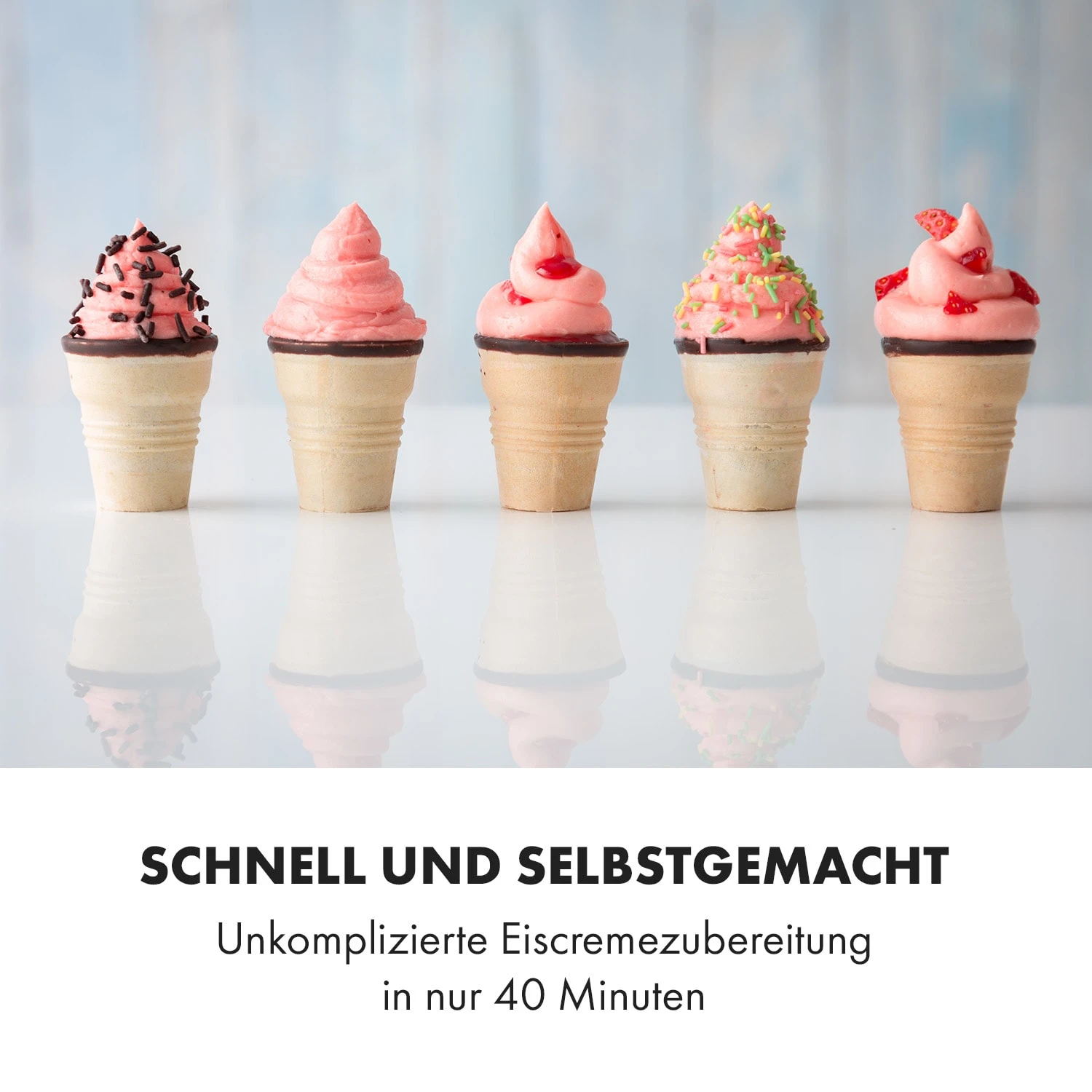 Sweet Sundae Eiscrememaschine Kompressor 1,5l Edelstahl Weiß - Image 2