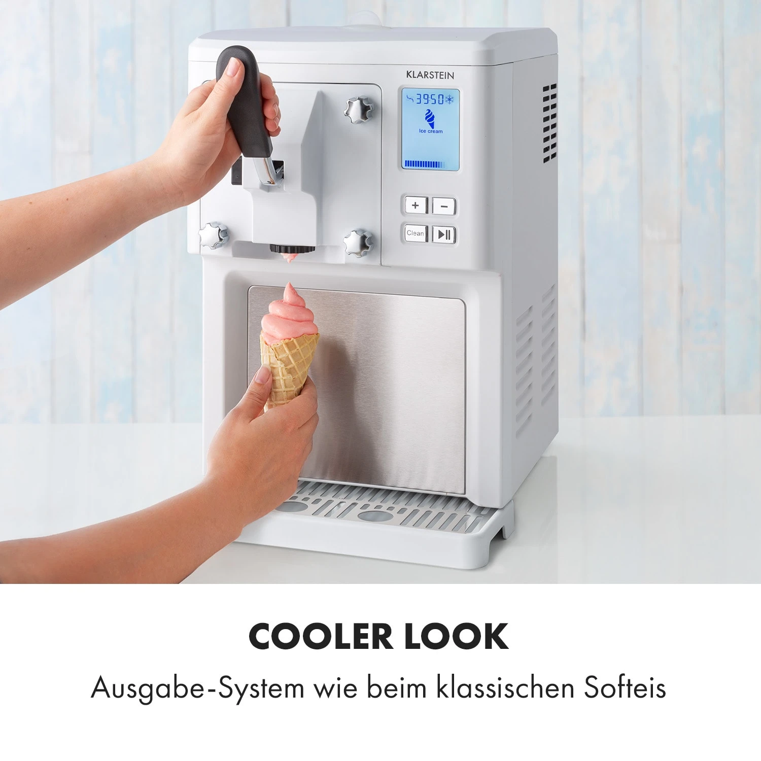 Sweet Sundae Eiscrememaschine Kompressor 1,5l Edelstahl Weiß - Image 3
