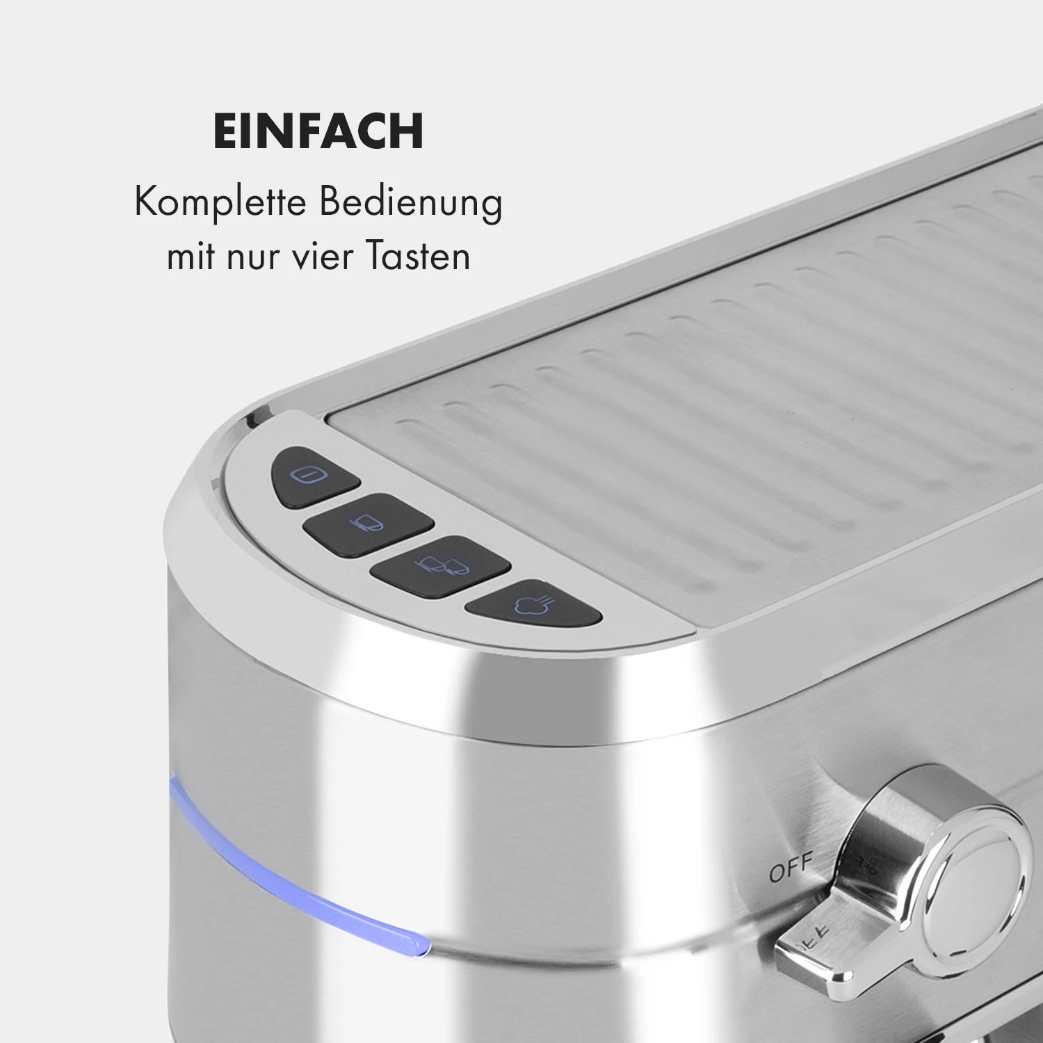 Futura Espressomaker 20 Bar 1450 Watt 20 Bar Wassertank: 1,25 Liter Rostfreier Edelstahl - Image 6