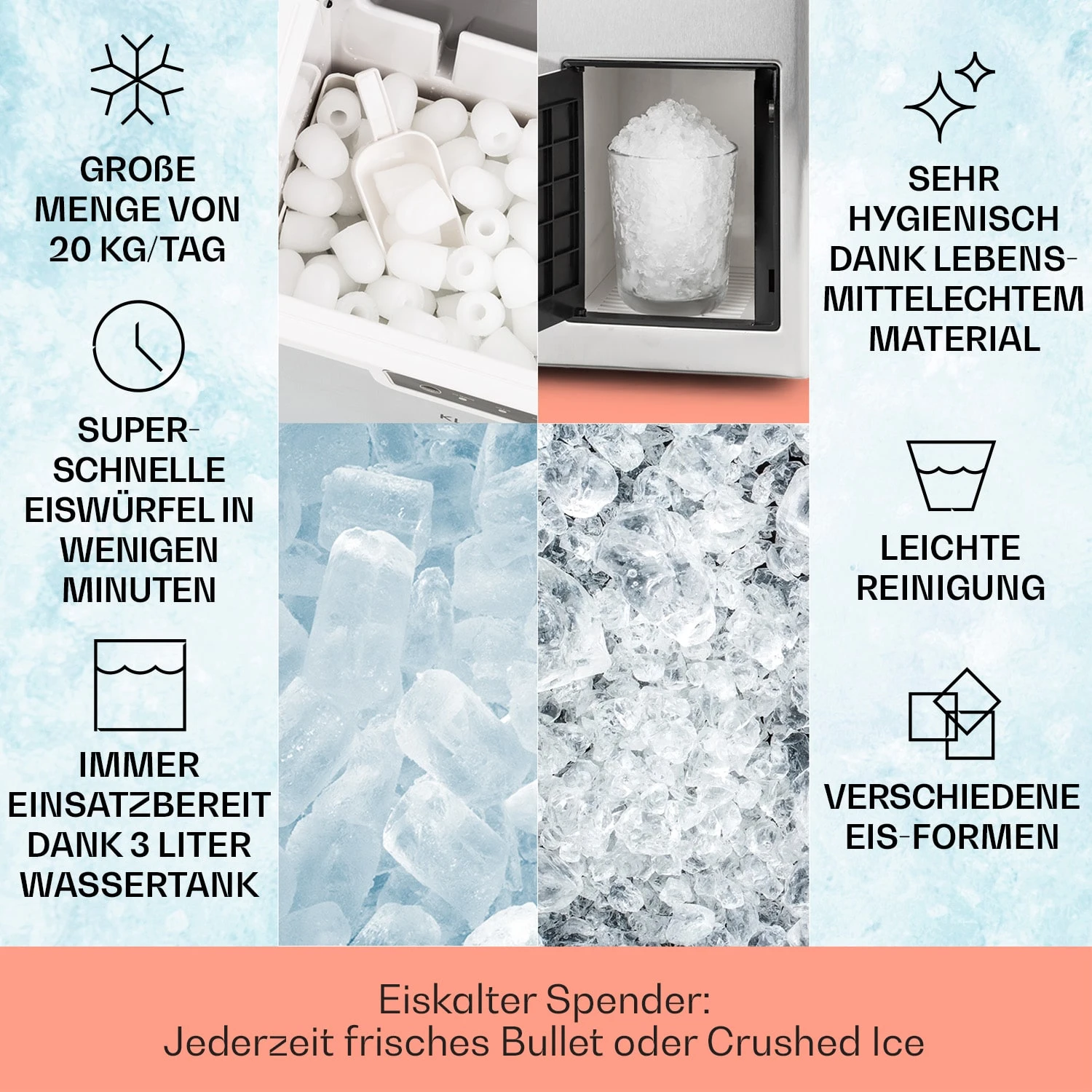 Icefestival Bullet Eiswürfelbereiter 400W 1,9l 20kg/24h - Image 2