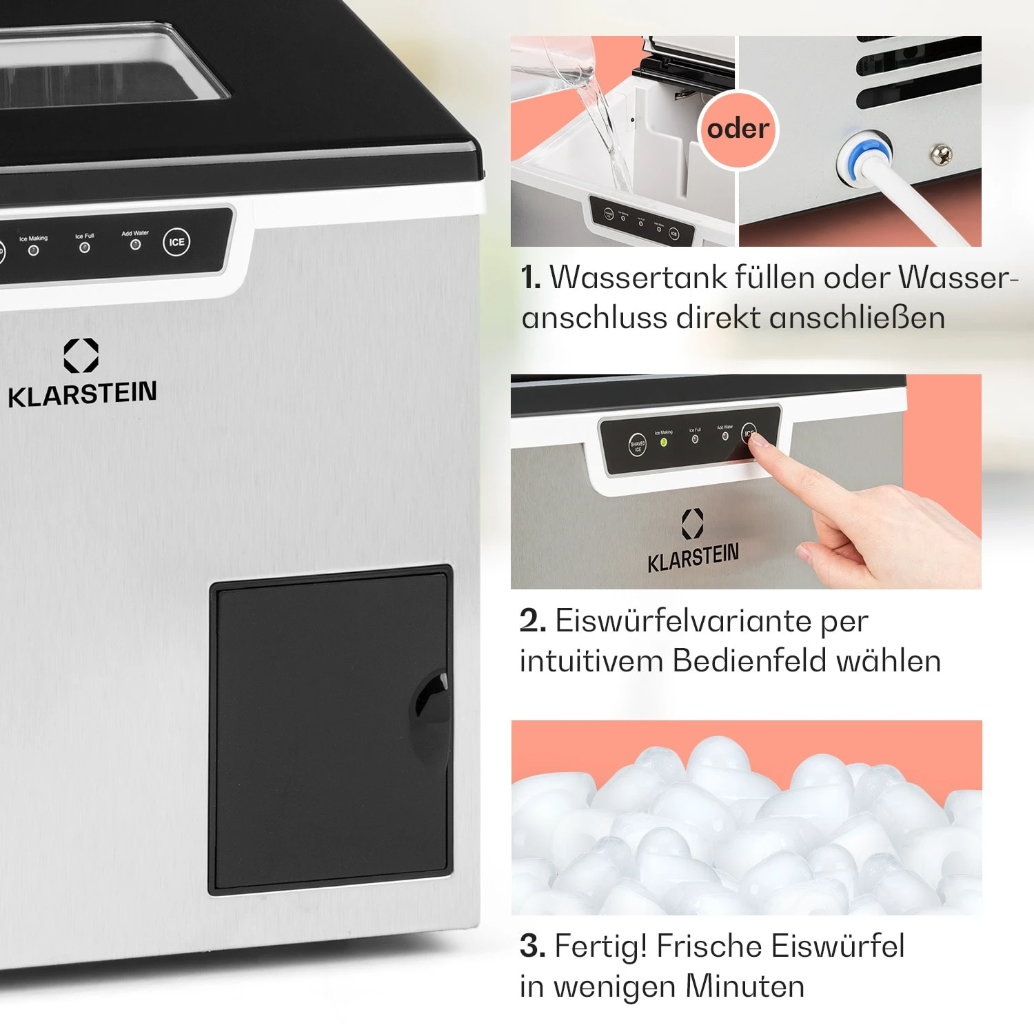 Icefestival Bullet Eiswürfelbereiter 400W 1,9l 20kg/24h - Image 4