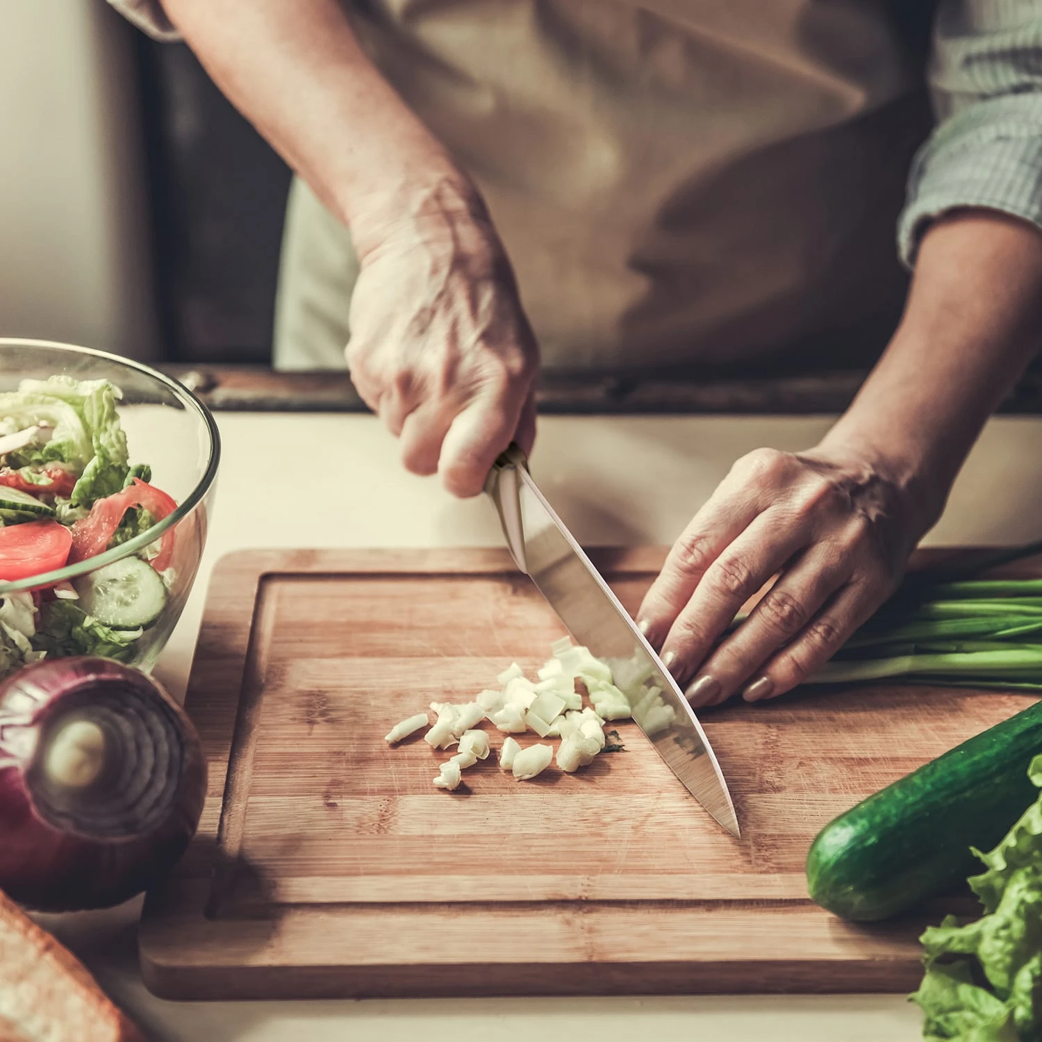 Kishiko Messerset Damaszener-Stahl 3-teilig Extra Scharf Rosenholz - Image 2