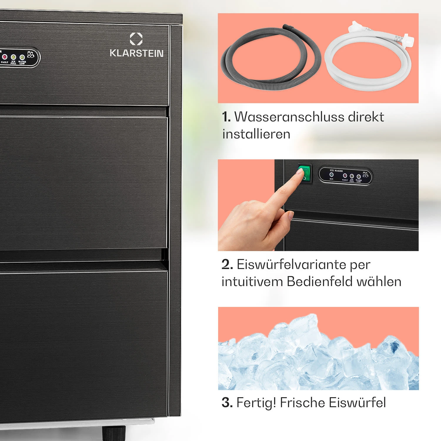 Powericer XL Eiswürfelmaschine 20 Kg/Tag 145 Watt - Image 4