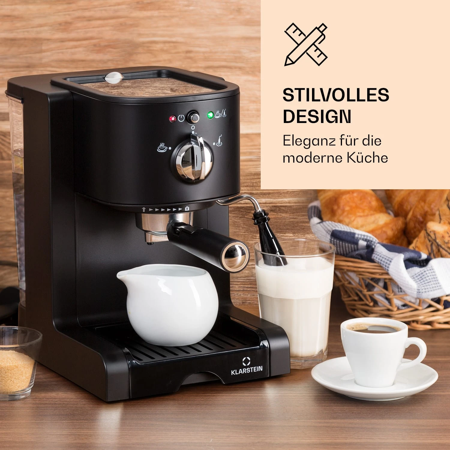 Passionata 20 Espressomaschine 20 Bar 6 Tassen 1,25 Liter Milchschaum - Image 2